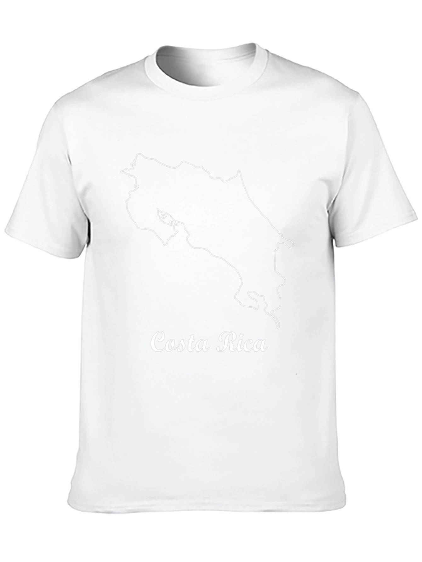 Costa Rica Map Outline Black T-Shirt