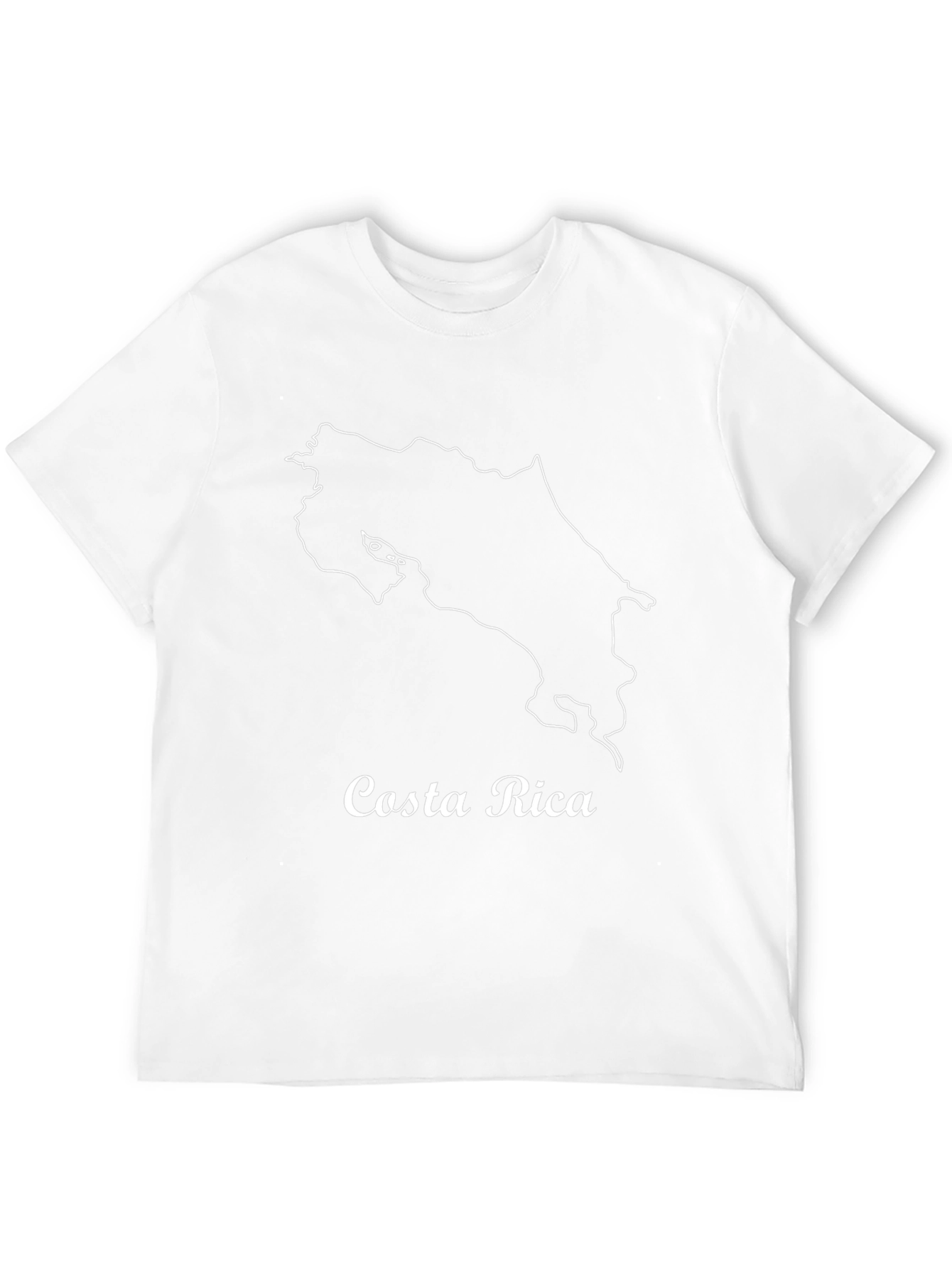 Costa Rica Map Outline Black T-Shirt