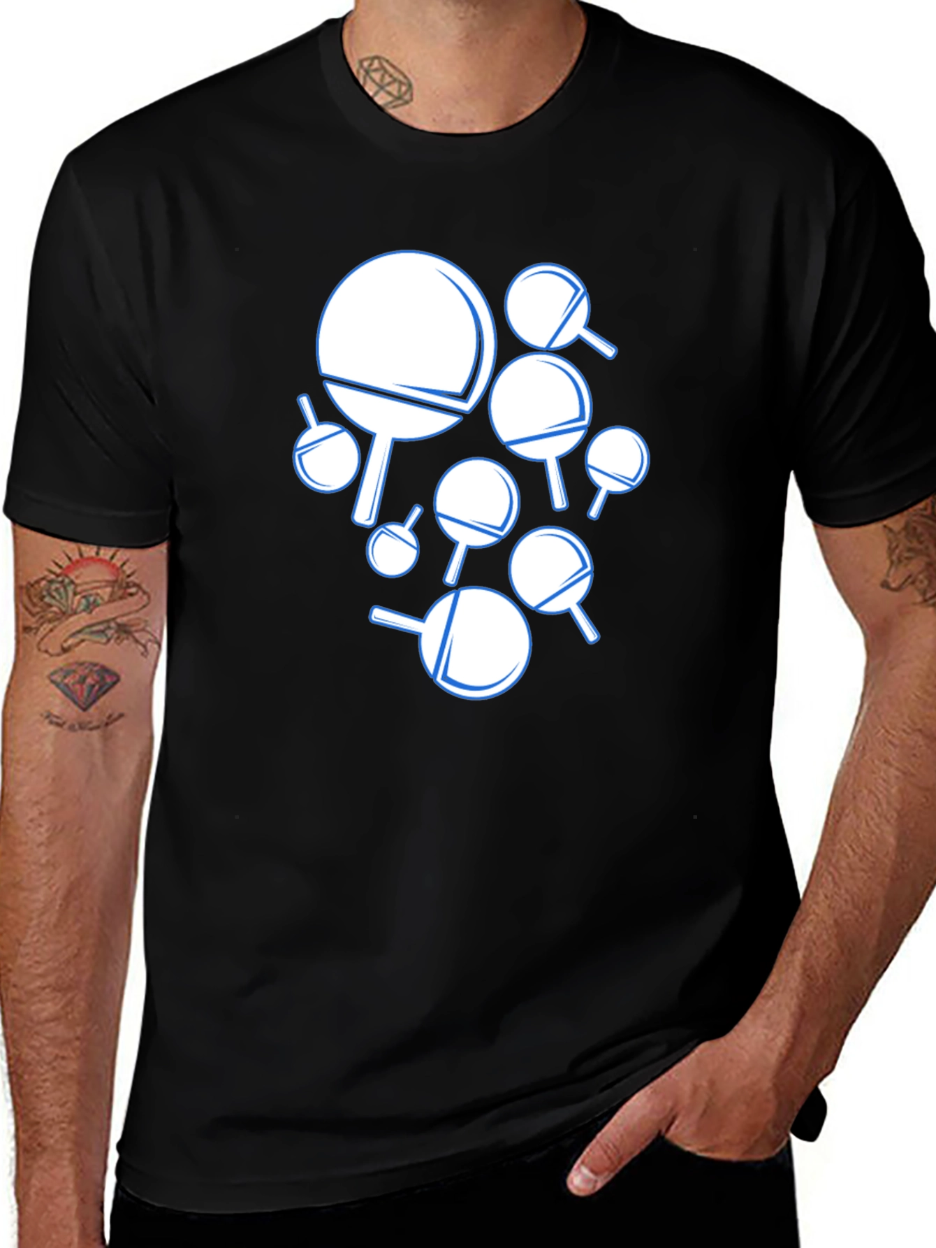 Ping Pong Paddle Graphic T-Shirt