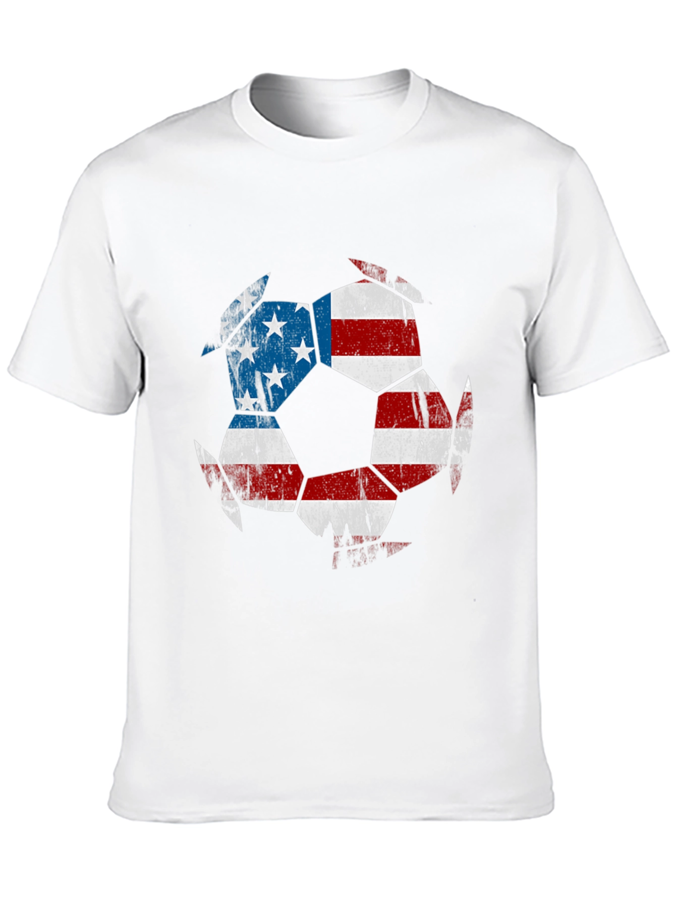 USA Flag Soccer Ball Graphic T-Shirt