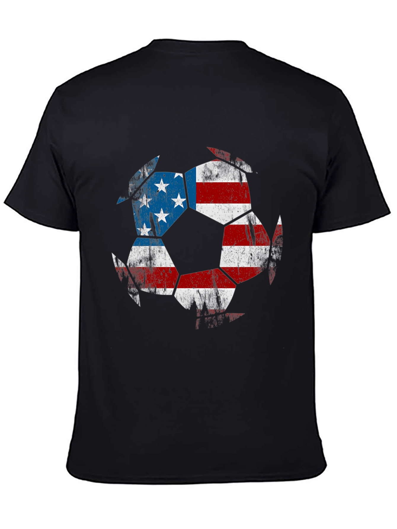 USA Flag Soccer Ball Graphic T-Shirt