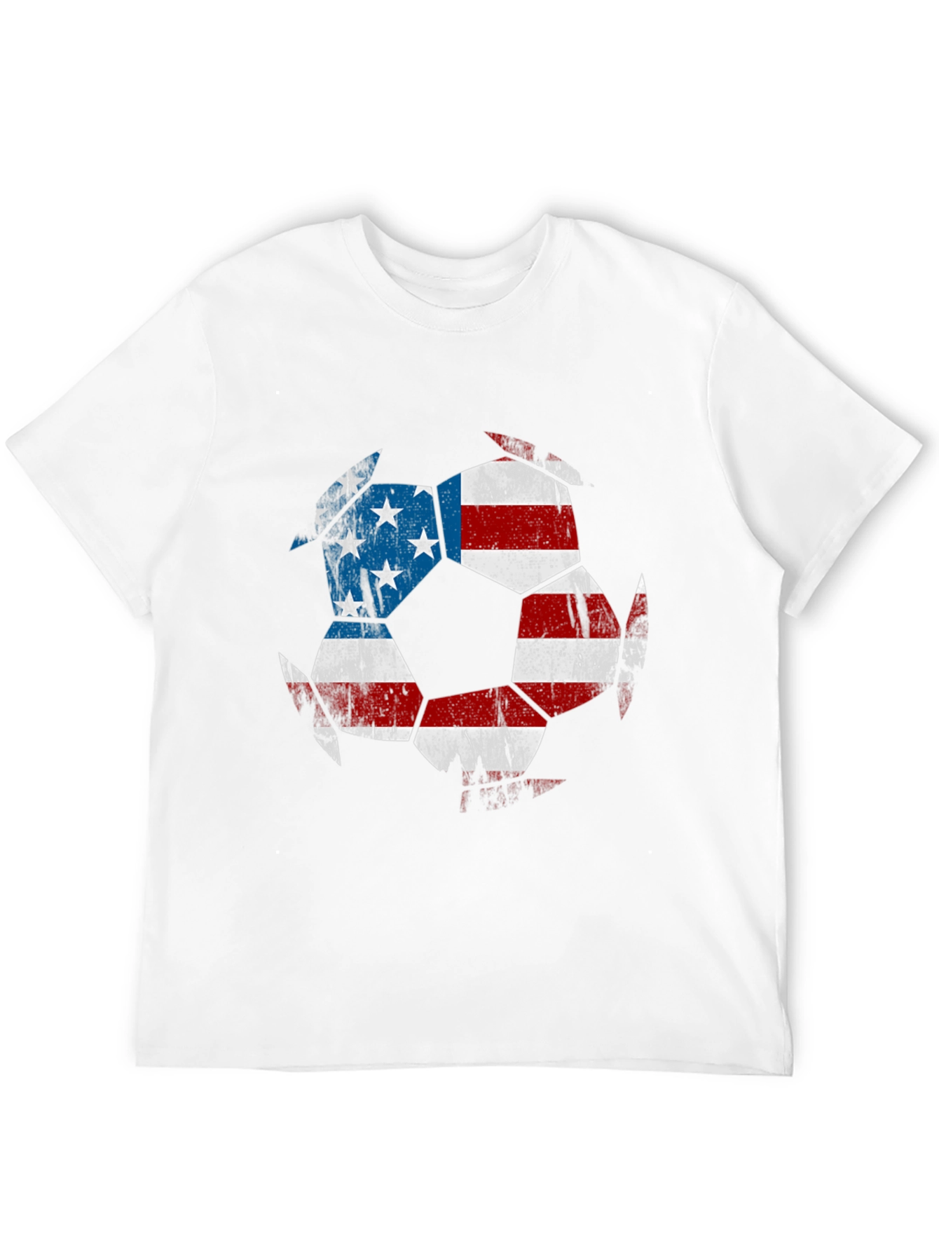 USA Flag Soccer Ball Graphic T-Shirt