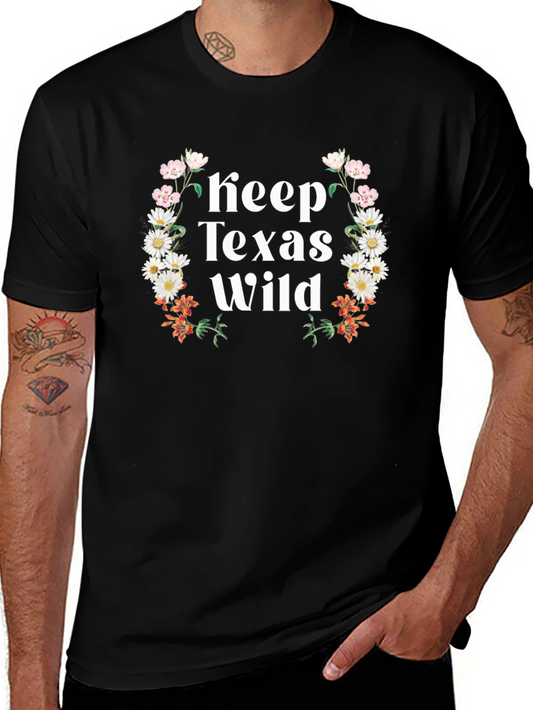 Keep Texas Wild Floral Graphic T-Shirt