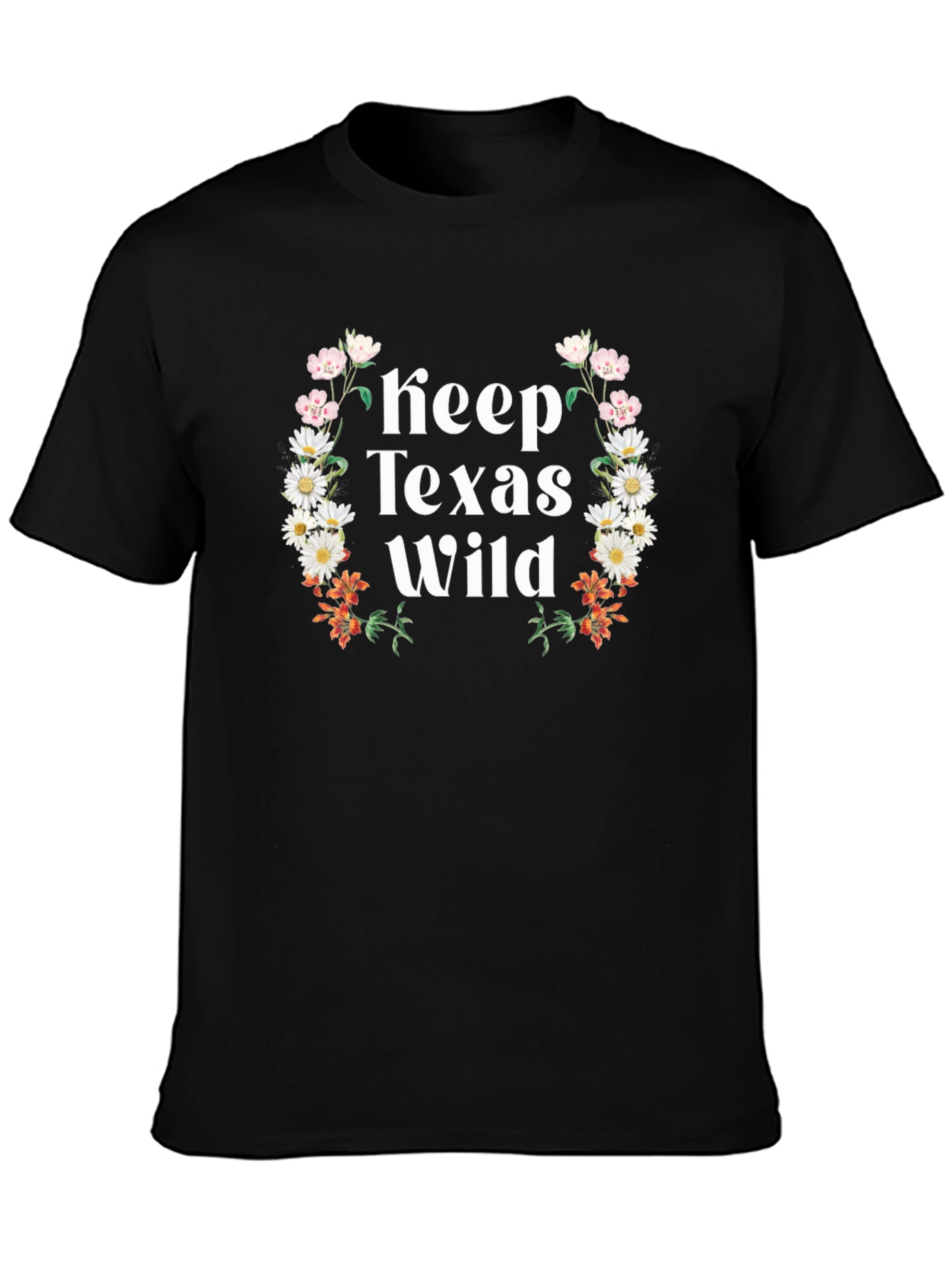 Keep Texas Wild Floral Graphic T-Shirt