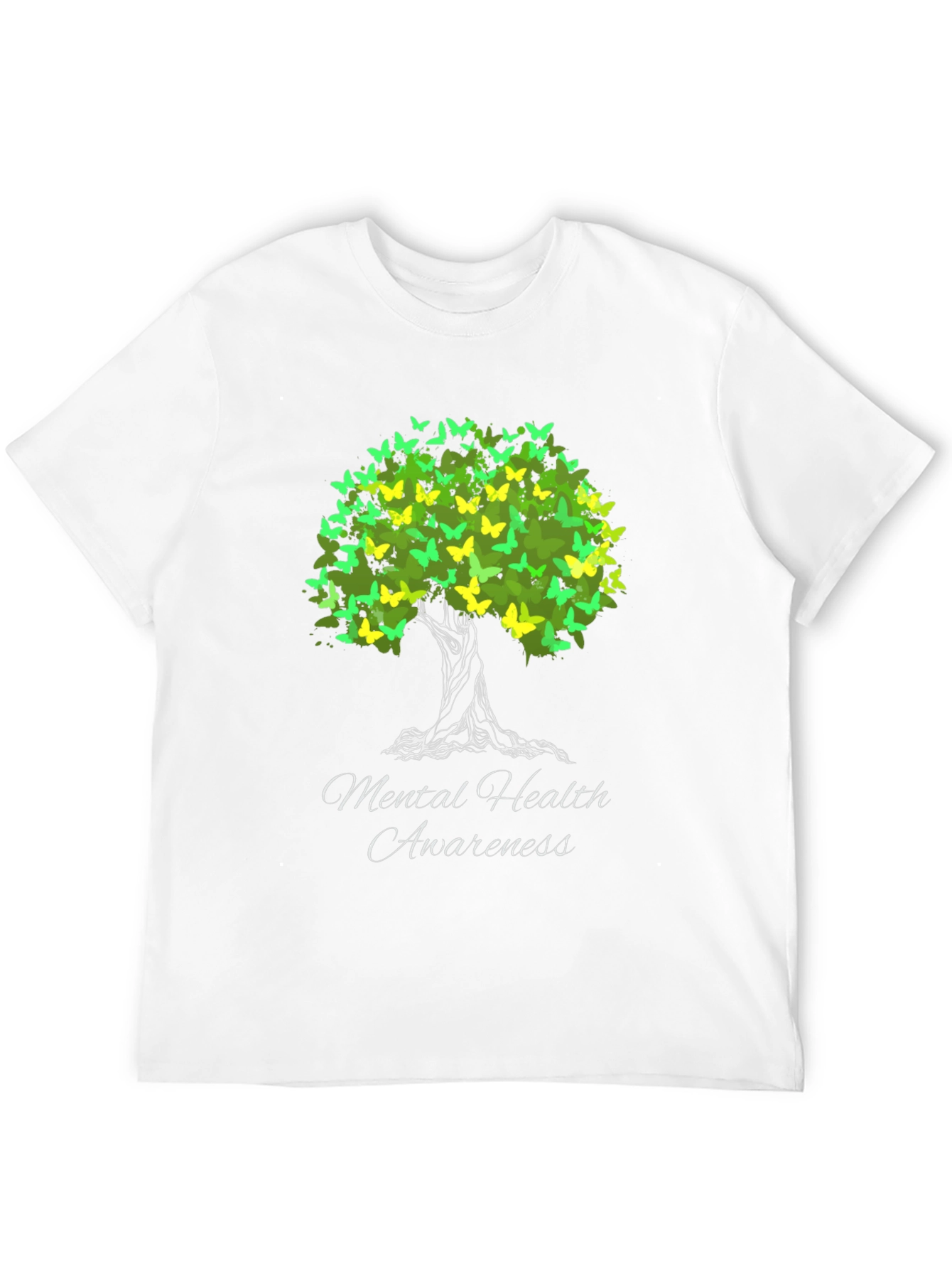 Mental Health Awareness Butterfly Tree T-Shirt