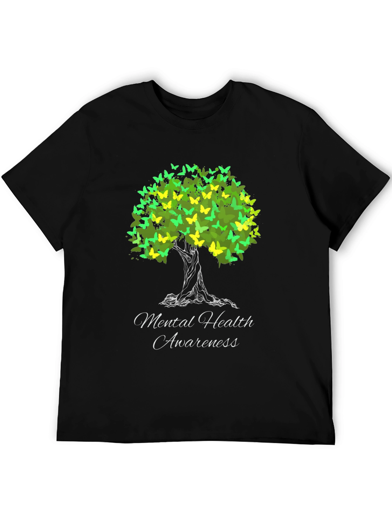 Mental Health Awareness Butterfly Tree T-Shirt
