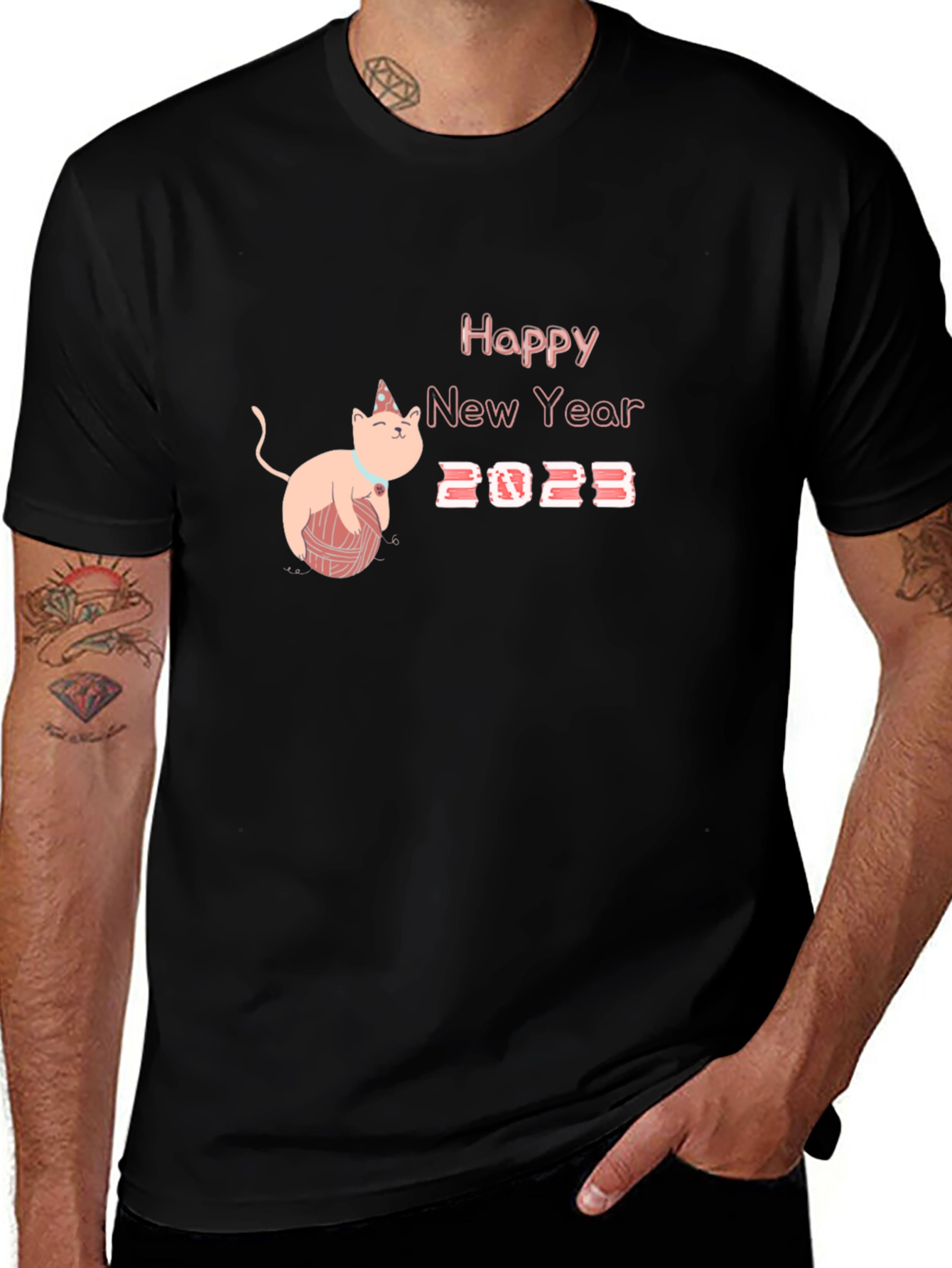 Happy New Year 2023 Cat T-Shirt