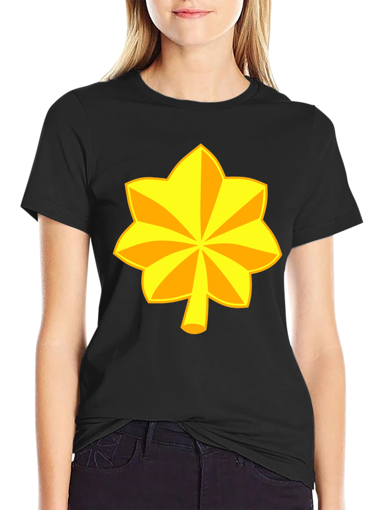 Gold Leaf Graphic Tee - Stylish & Unique