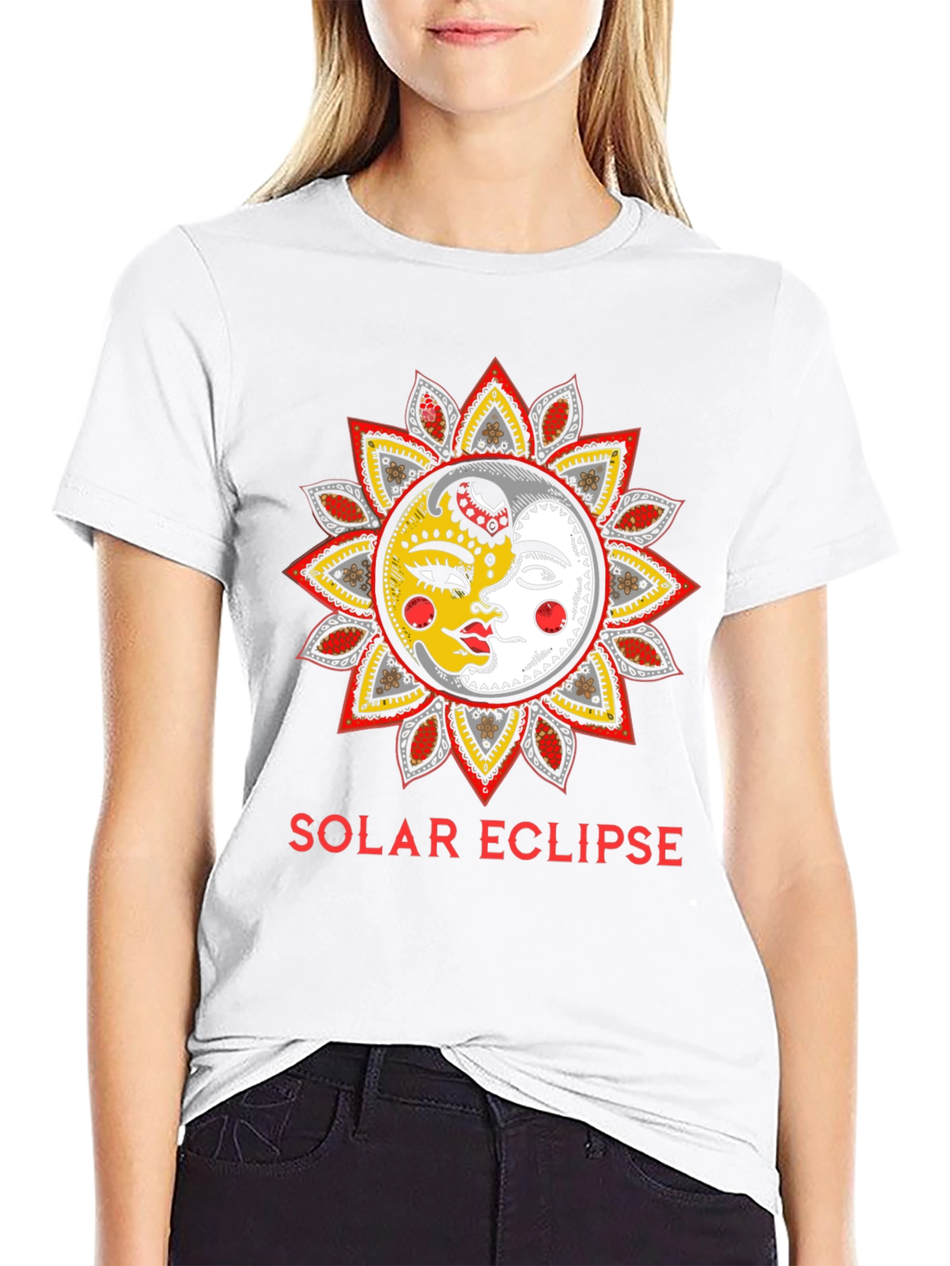 Solar Eclipse Graphic Print T-Shirt - Unisex Fashion Top