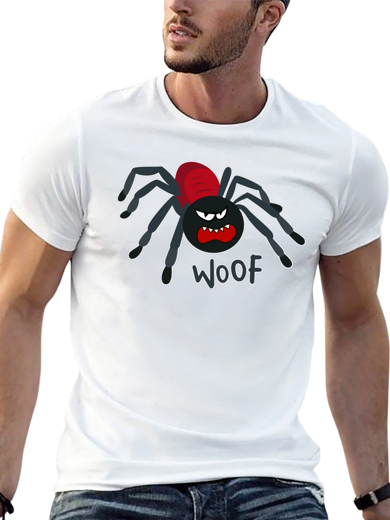 Woof Spider Funny Graphic T-Shirt