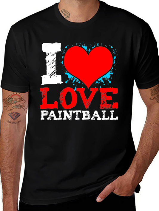 I Love Paintball Black T-Shirt
