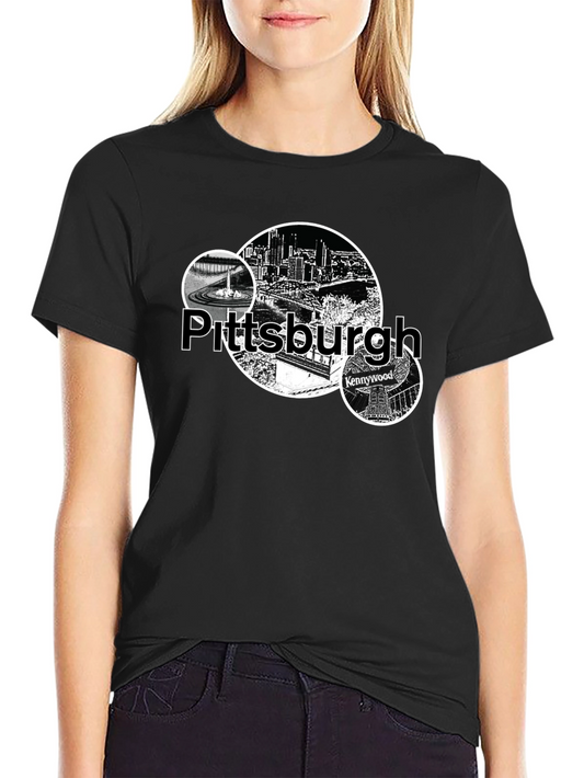 Pittsburgh Cityscape Graphic Tee - Black