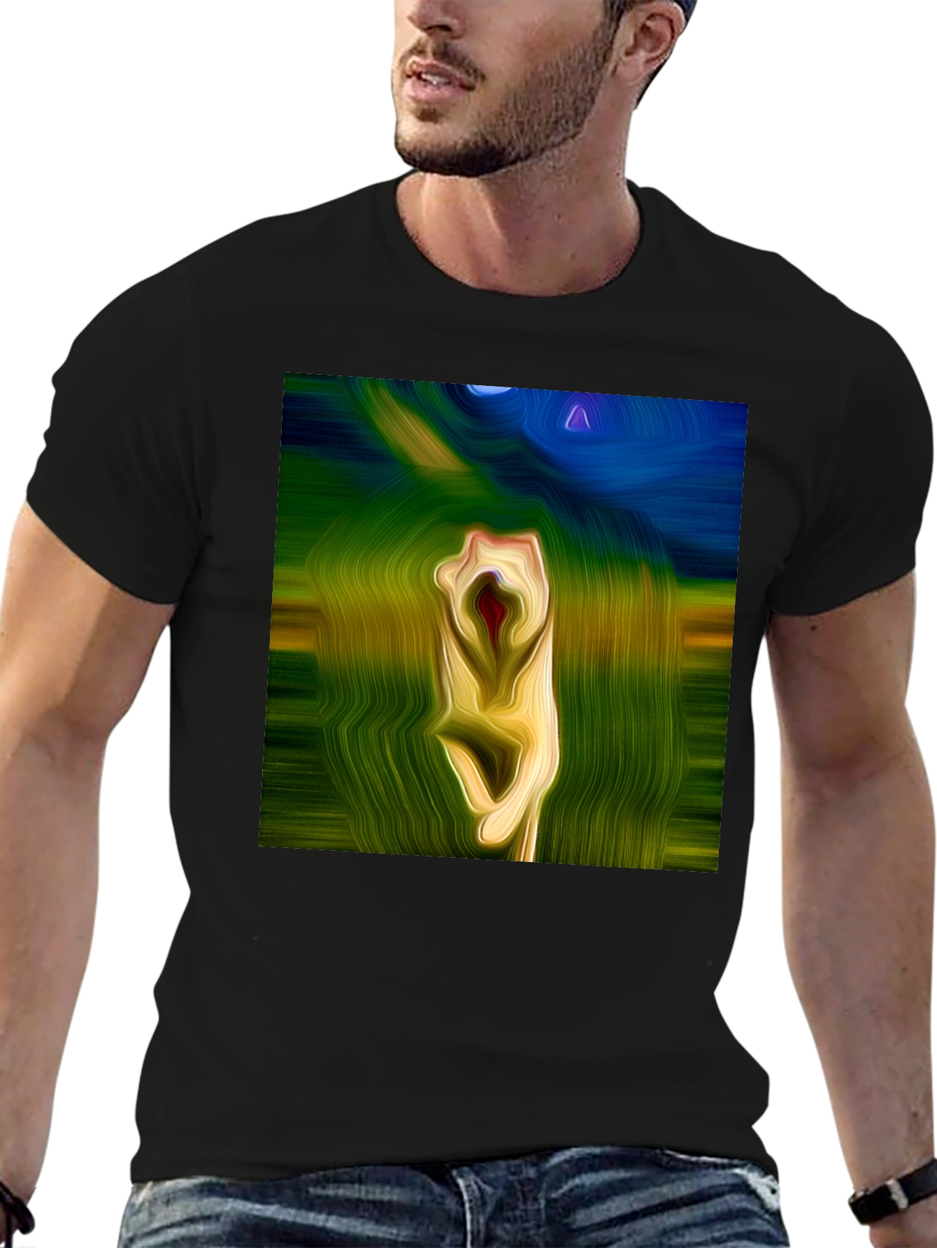 Abstract Art Black T-Shirt