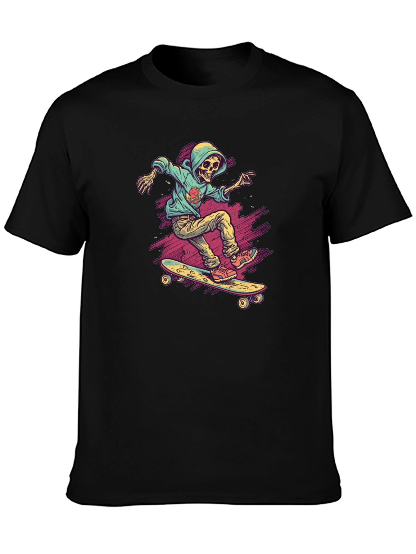 Skateboarding Skeleton Graphic Tee