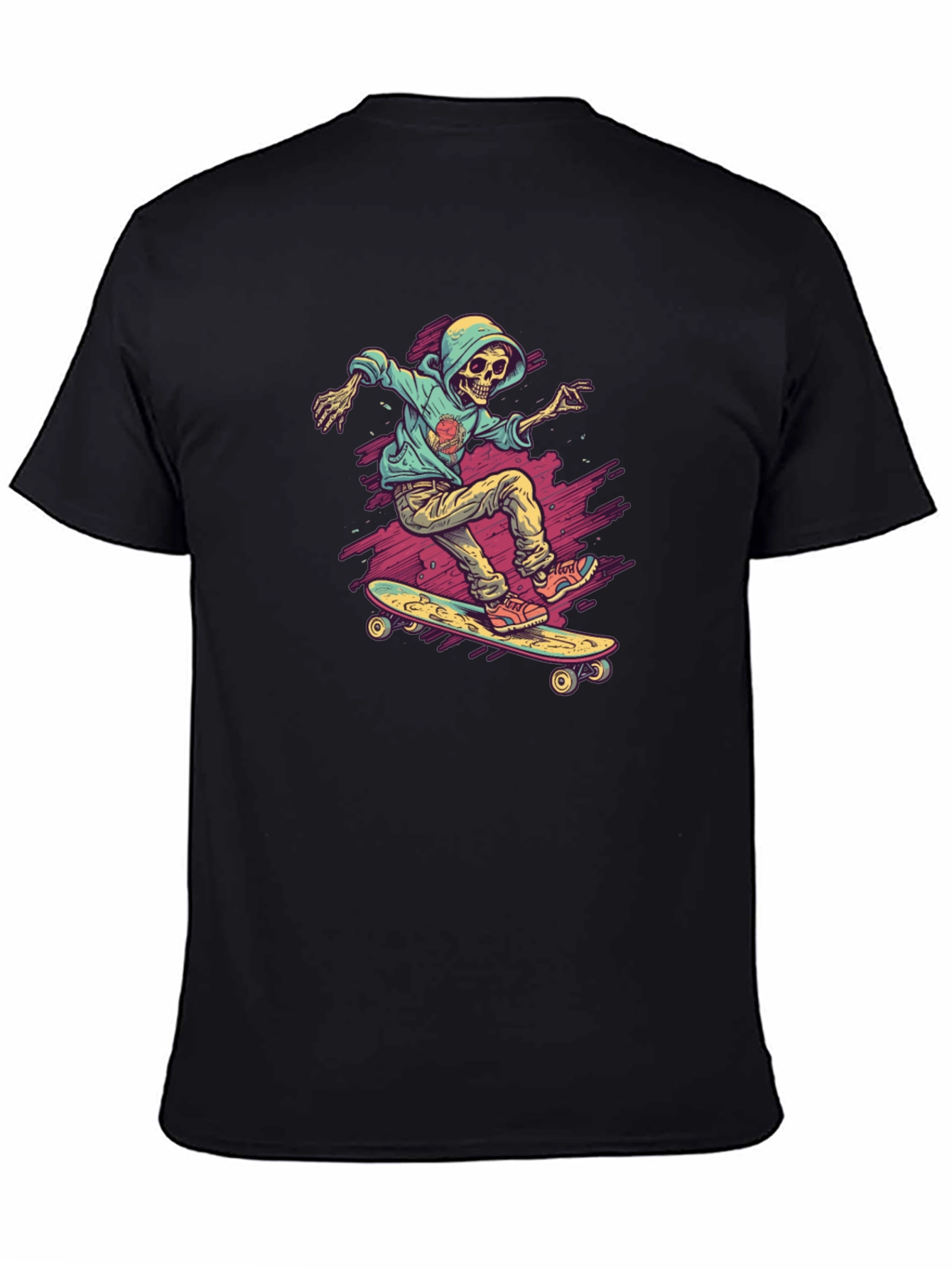 Skateboarding Skeleton Graphic Tee