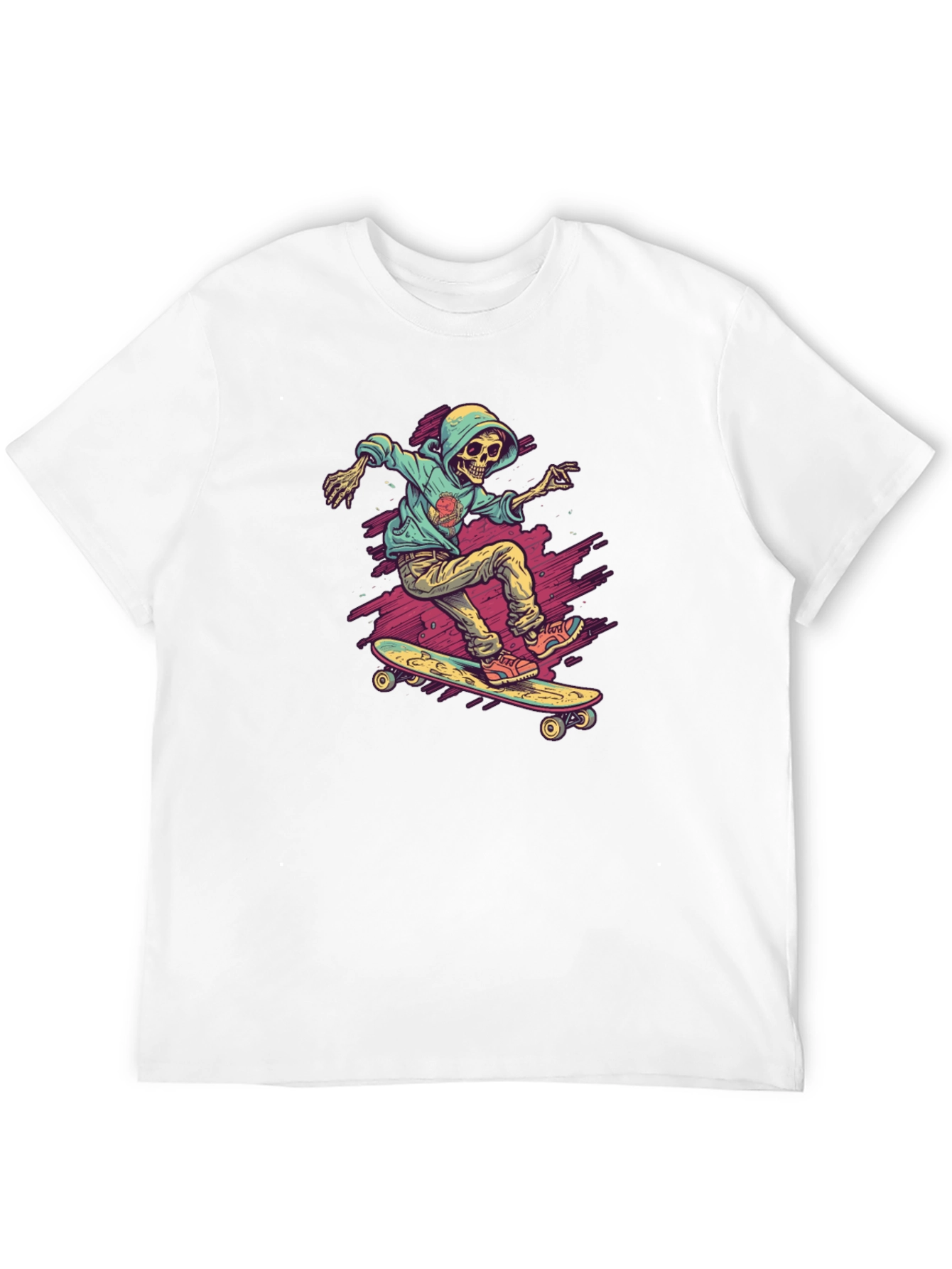 Skateboarding Skeleton Graphic Tee