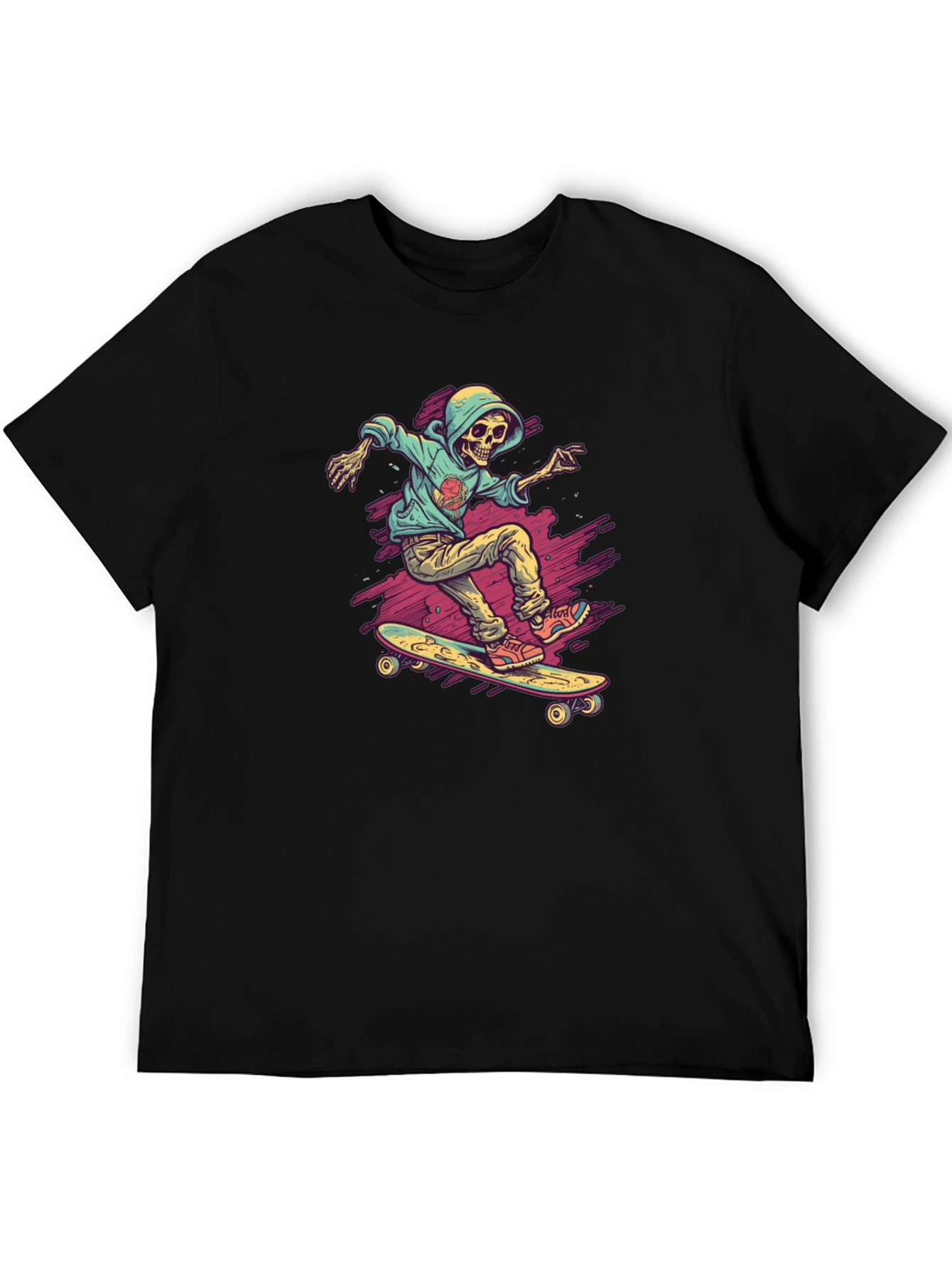 Skateboarding Skeleton Graphic Tee