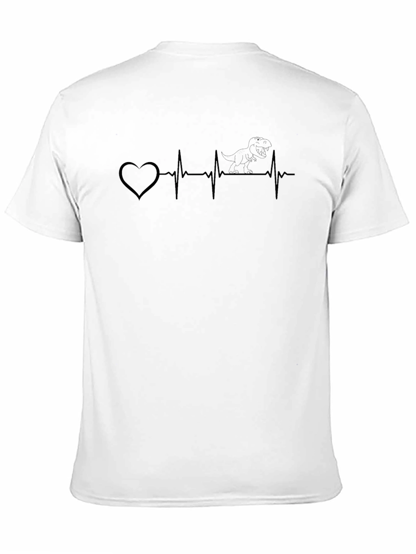 Dino Heartbeat T-Shirt - Black