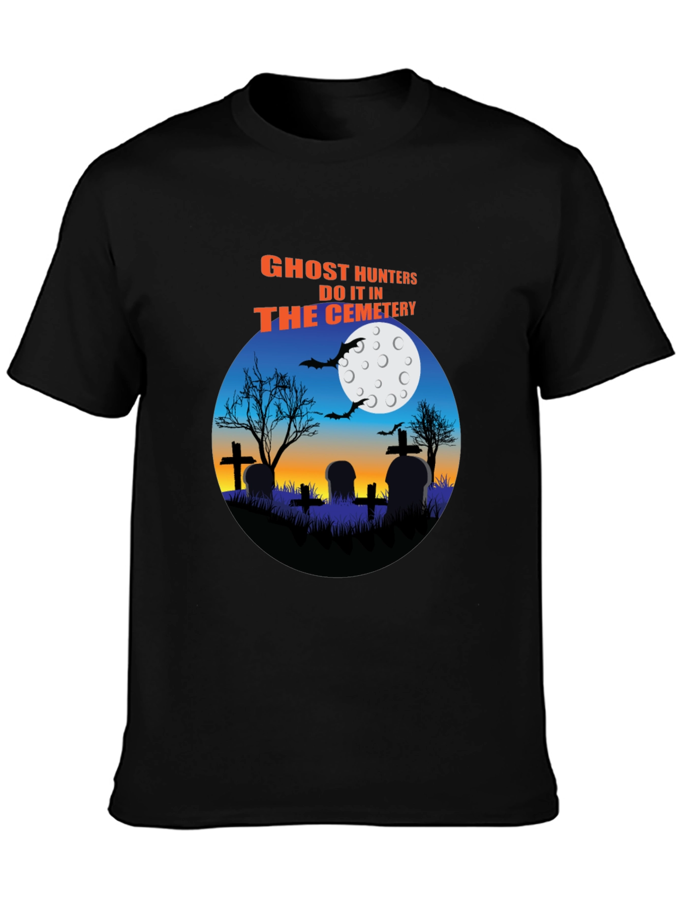 Ghost Hunters Cemetery T-Shirt Halloween Tee