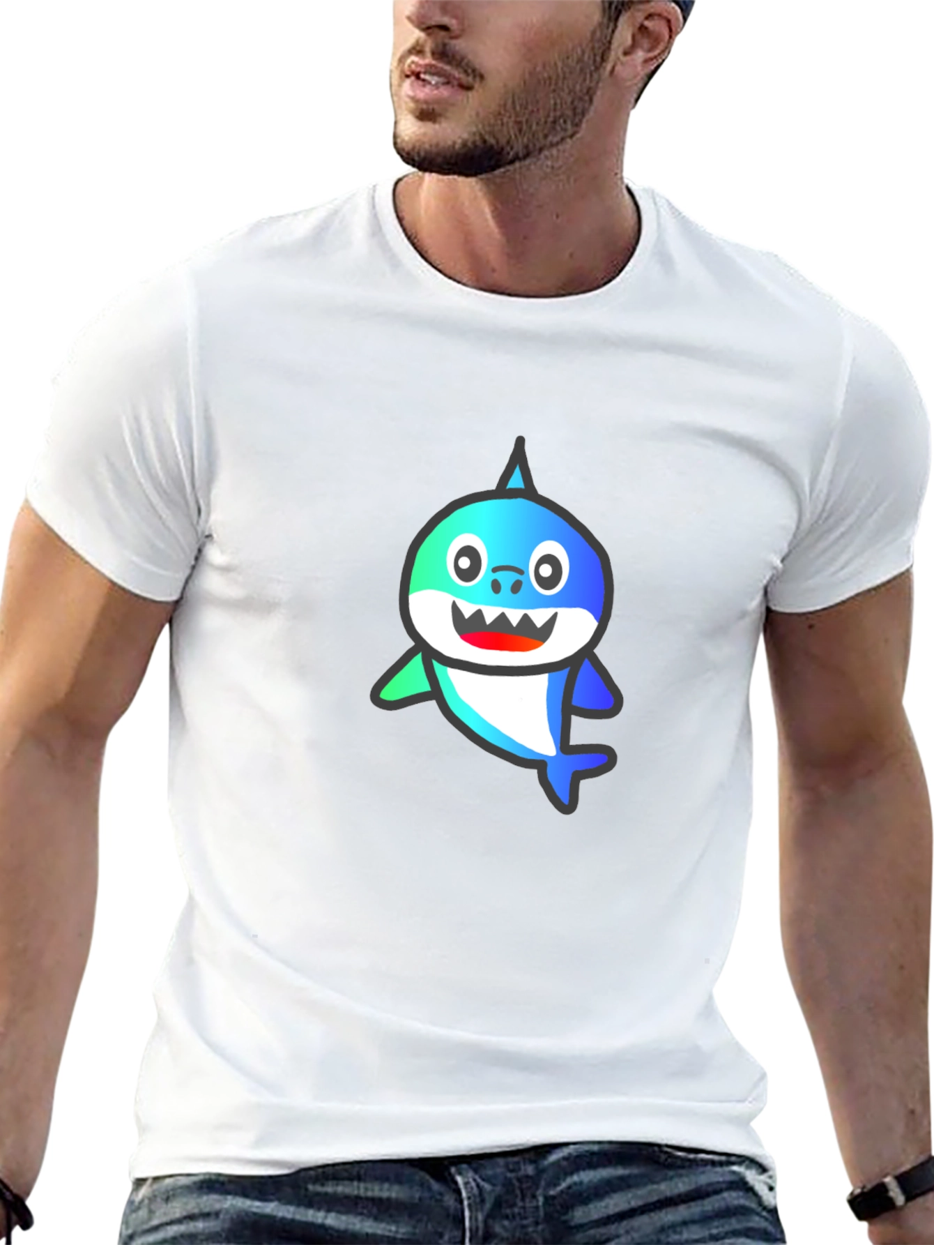 Baby Shark Black T-Shirt - Fun Cartoon Tee