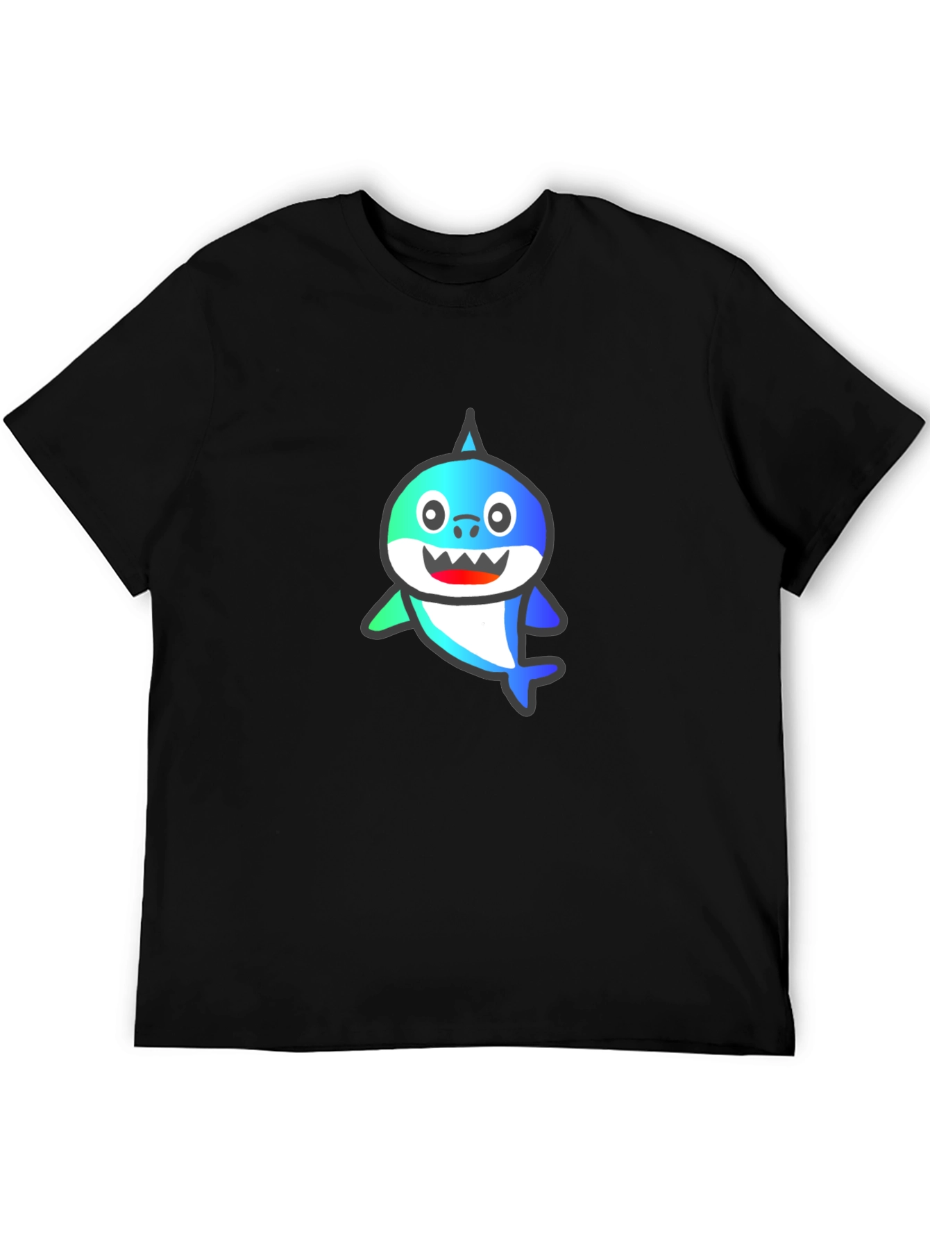 Baby Shark Black T-Shirt - Fun Cartoon Tee