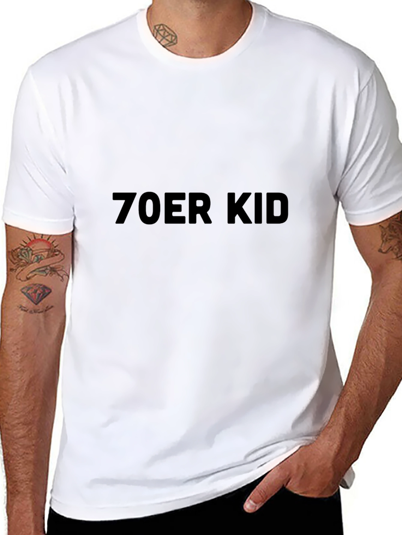 70er Kid Black Graphic T-Shirt
