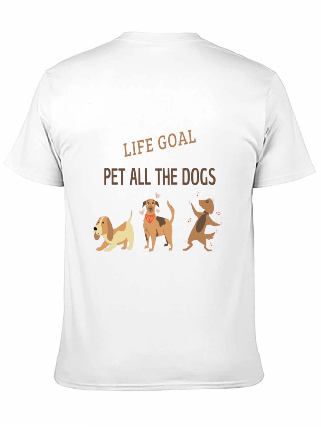 Life Goal Pet All The Dogs Black T-Shirt