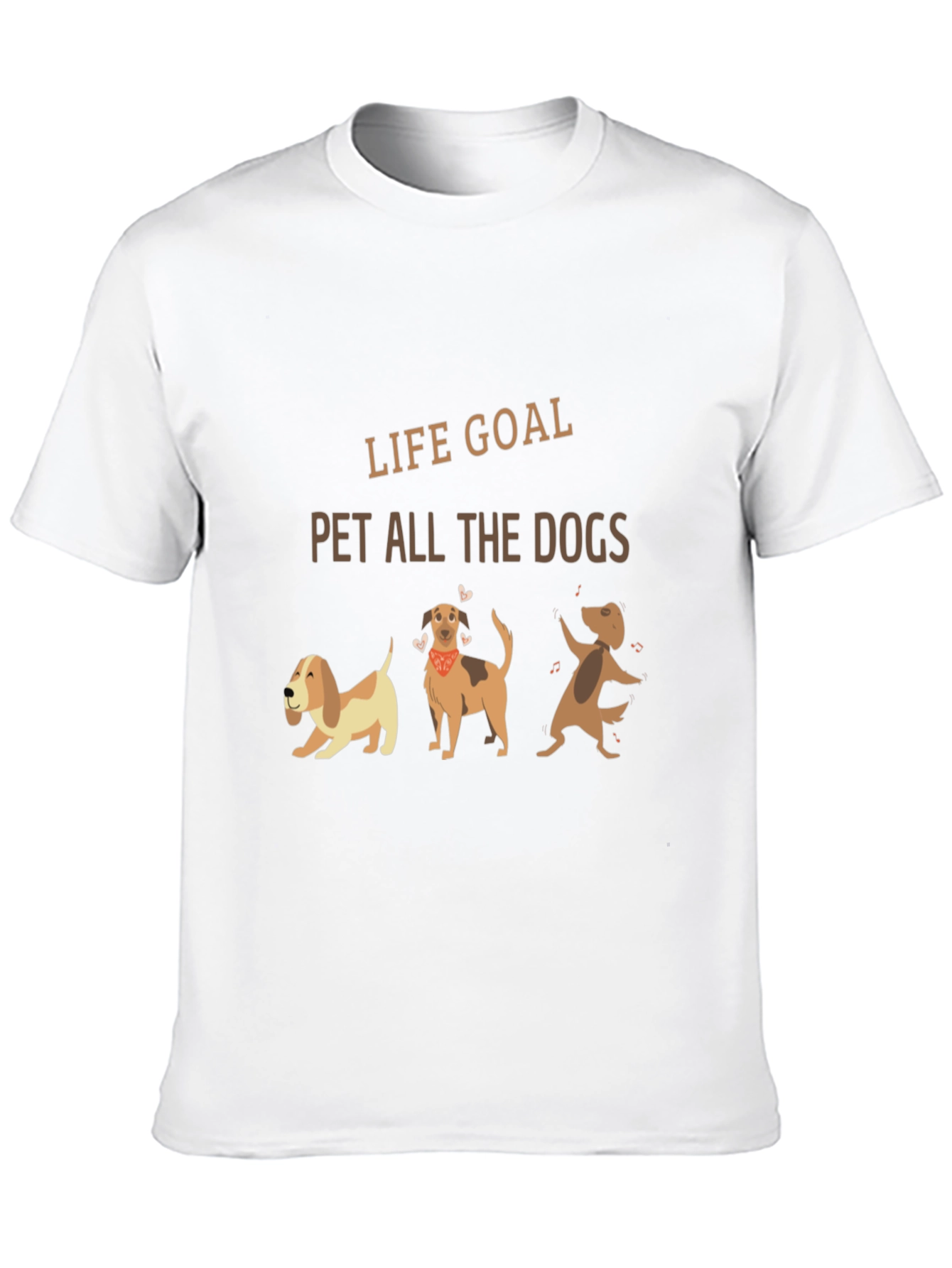 Life Goal Pet All The Dogs Black T-Shirt