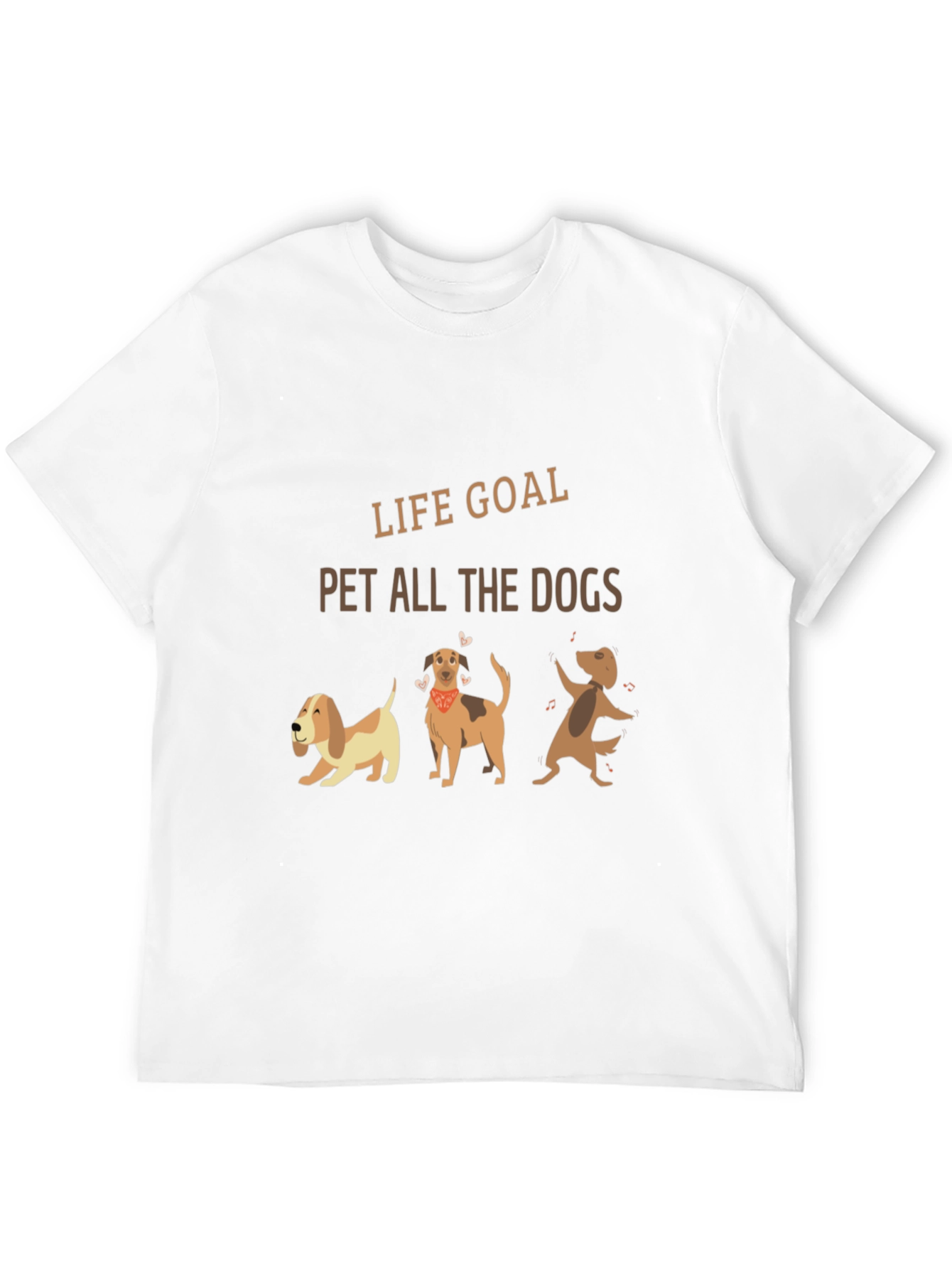 Life Goal Pet All The Dogs Black T-Shirt