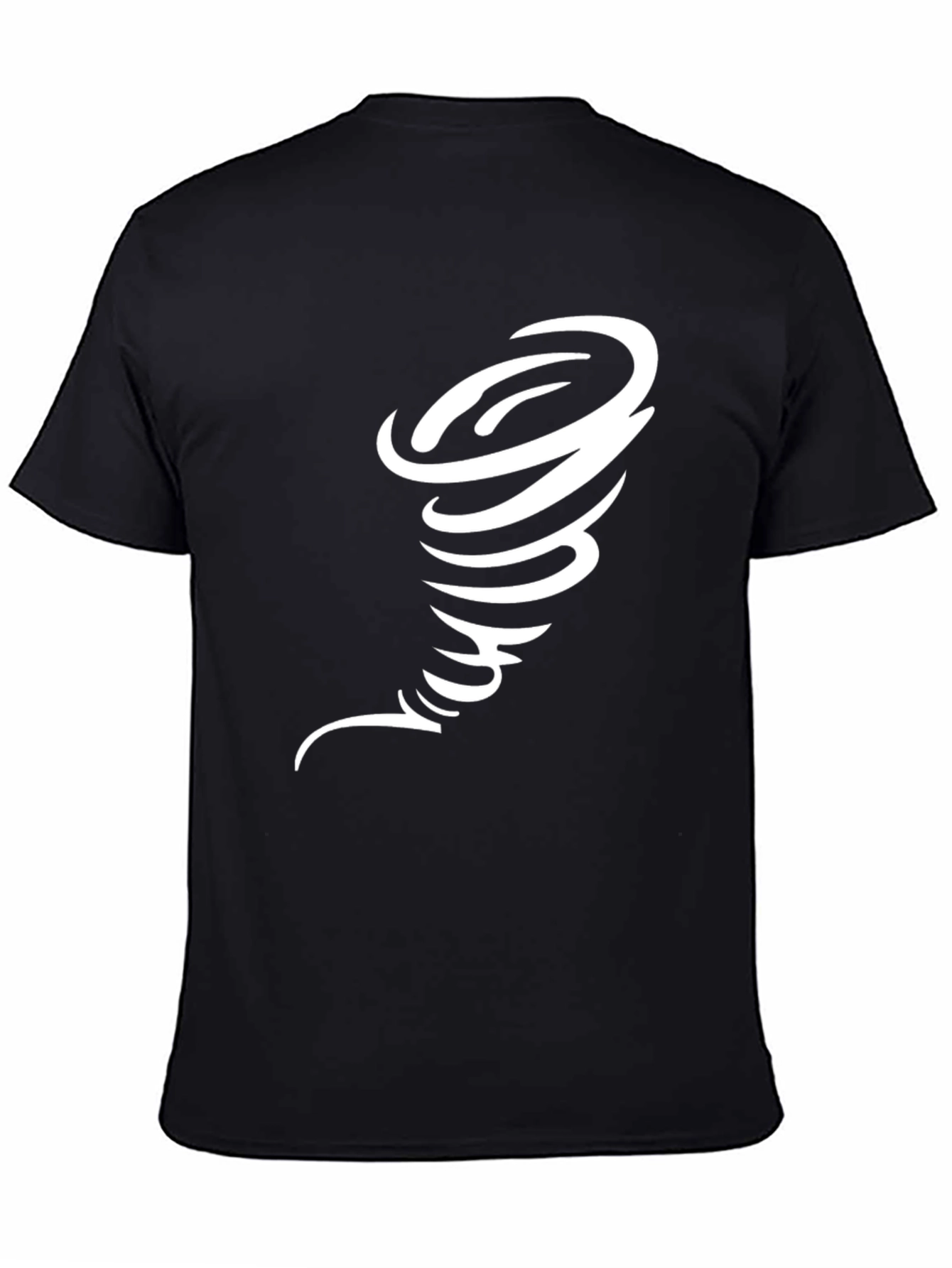 Tornado Graphic Print Black T-Shirt