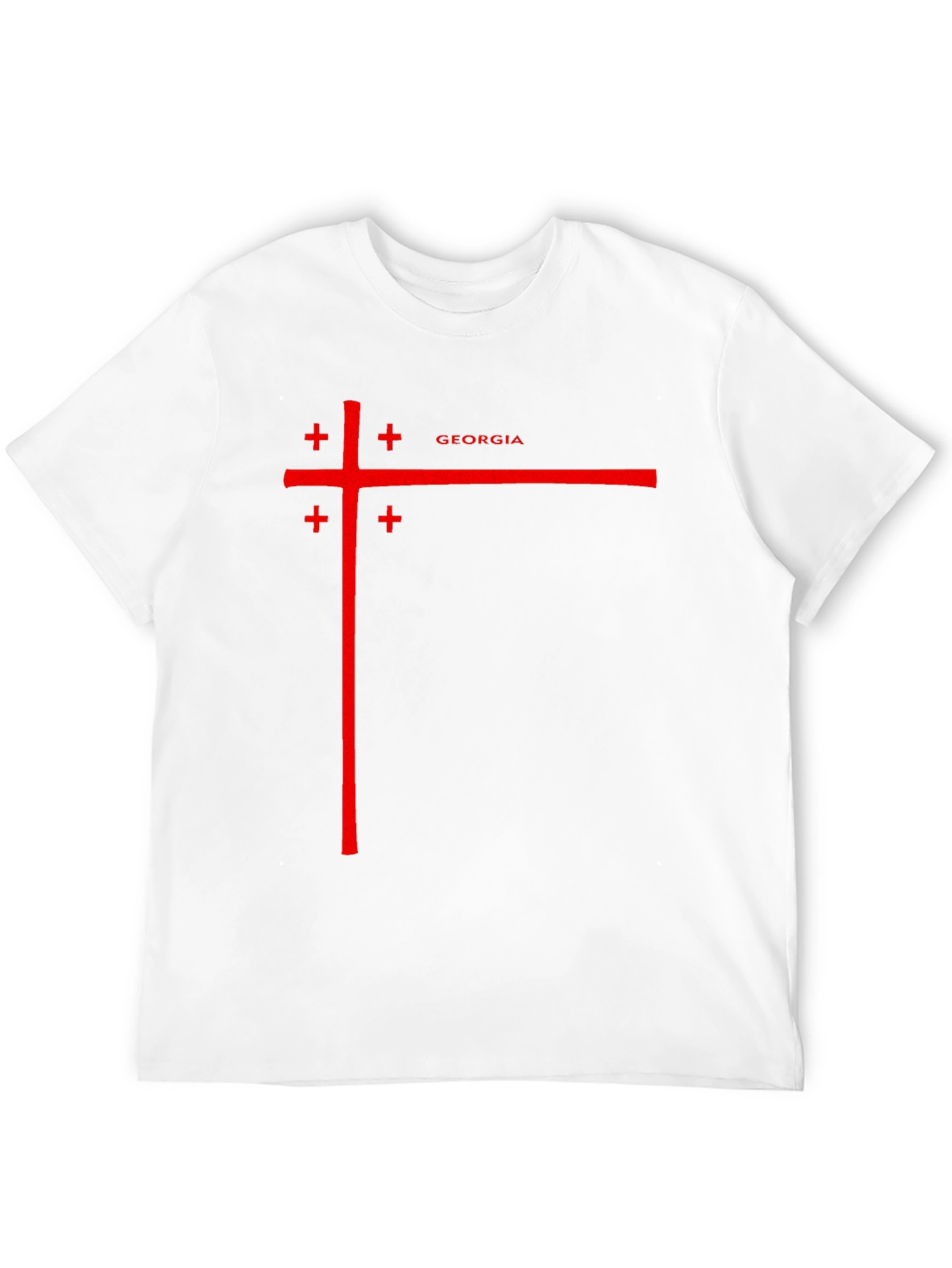 Georgia Flag T-Shirt - Black Cotton Tee