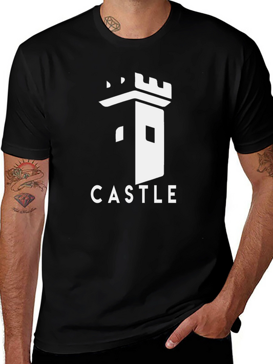 Castle Graphic T-Shirt - Black Cotton Tee