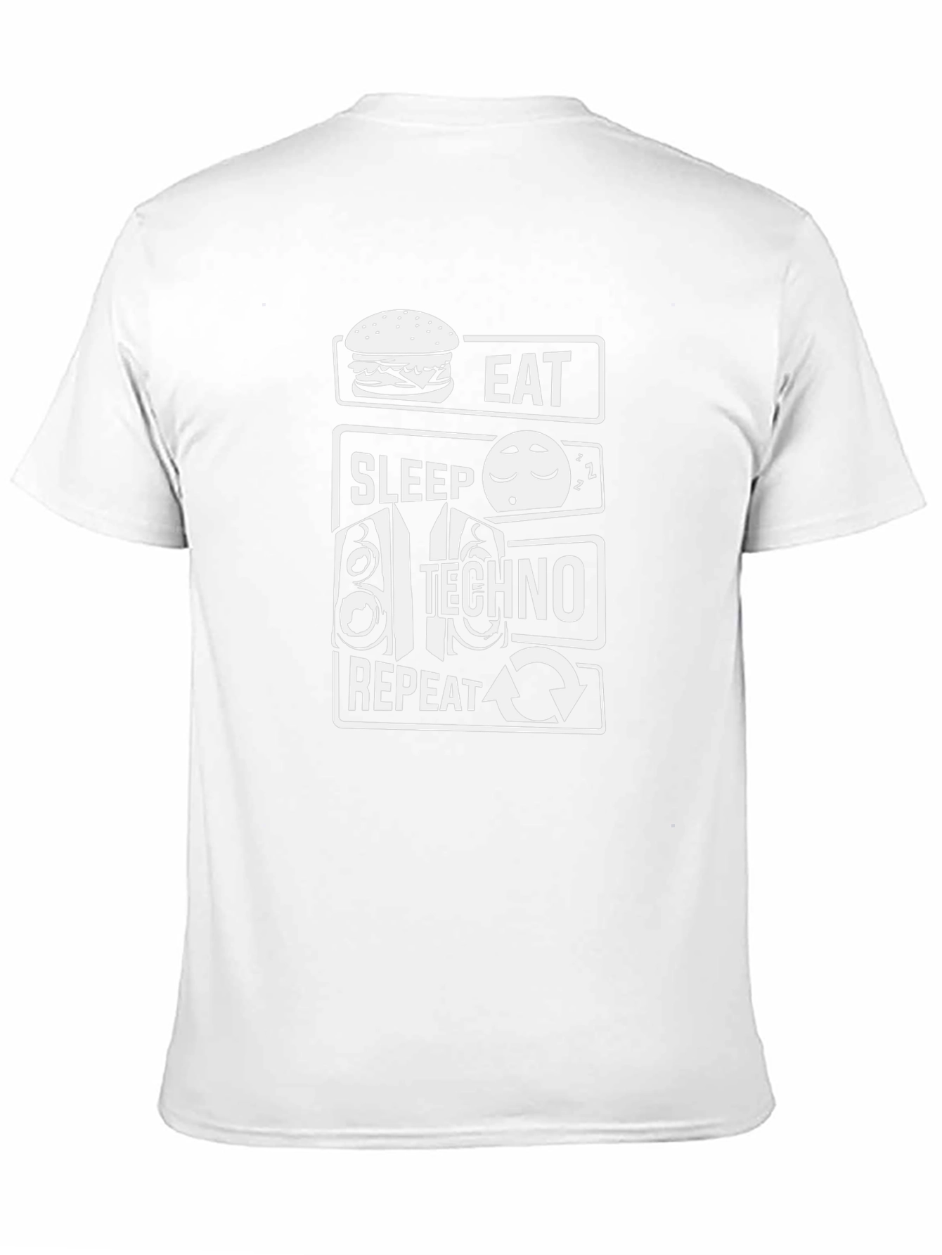 Eat Sleep Techno Repeat Graphic T-Shirt