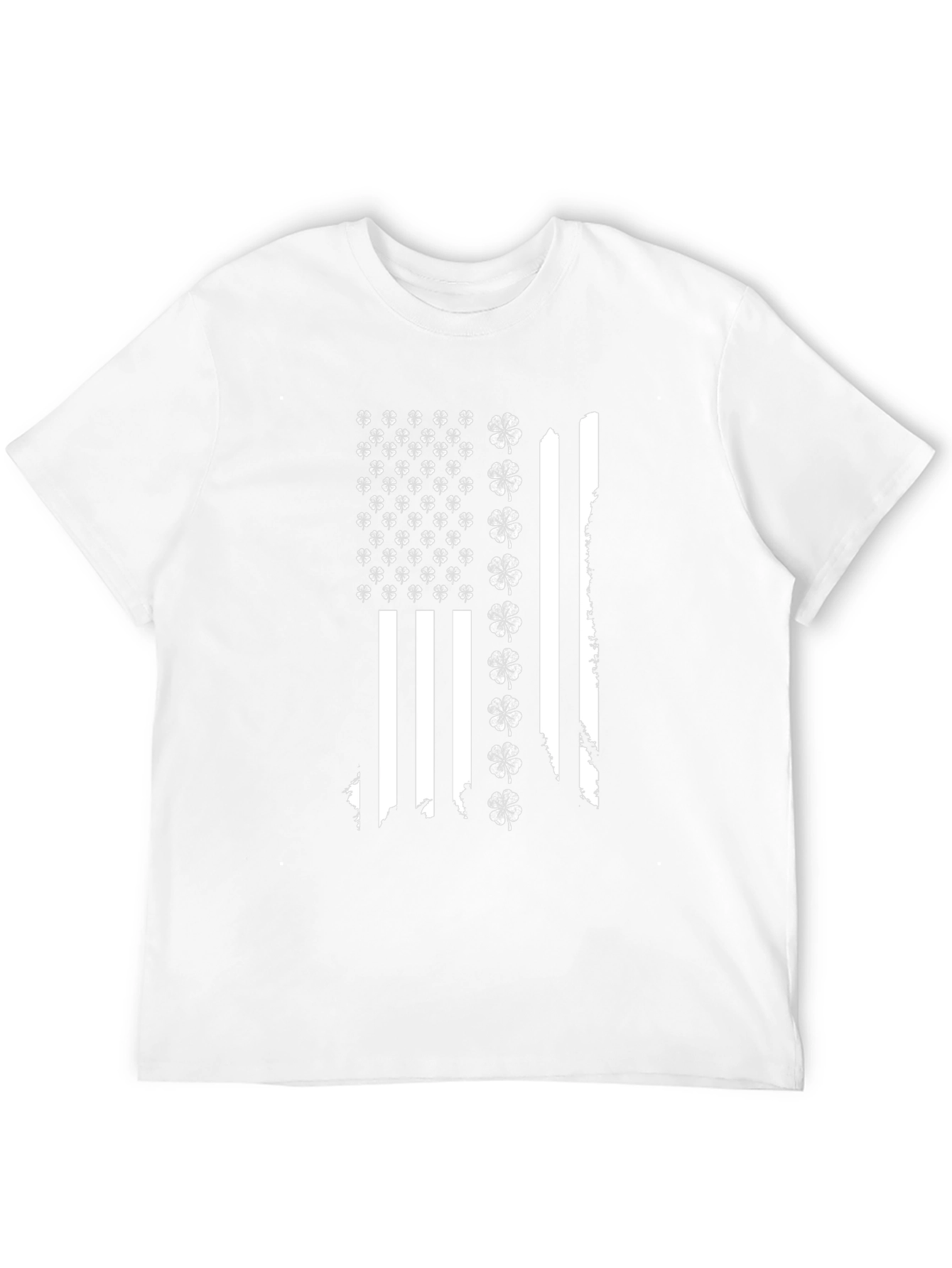 Shamrock American Flag Black T-Shirt
