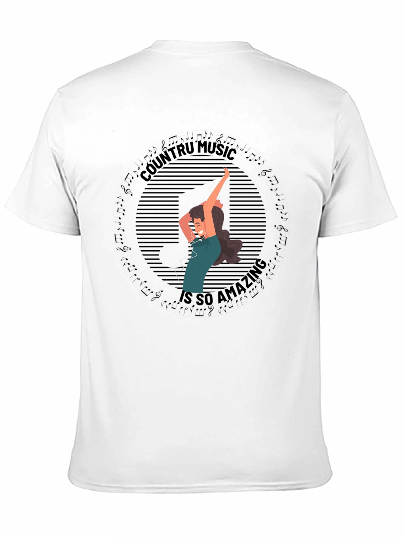 Country Music T-Shirt - Black Tee