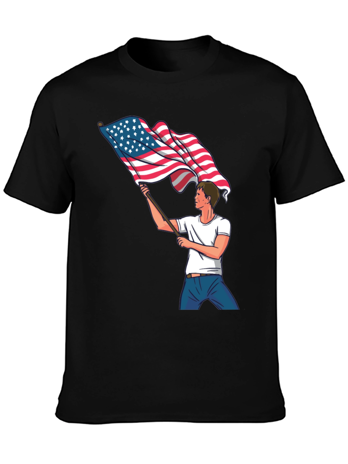 American Flag Waving T-Shirt