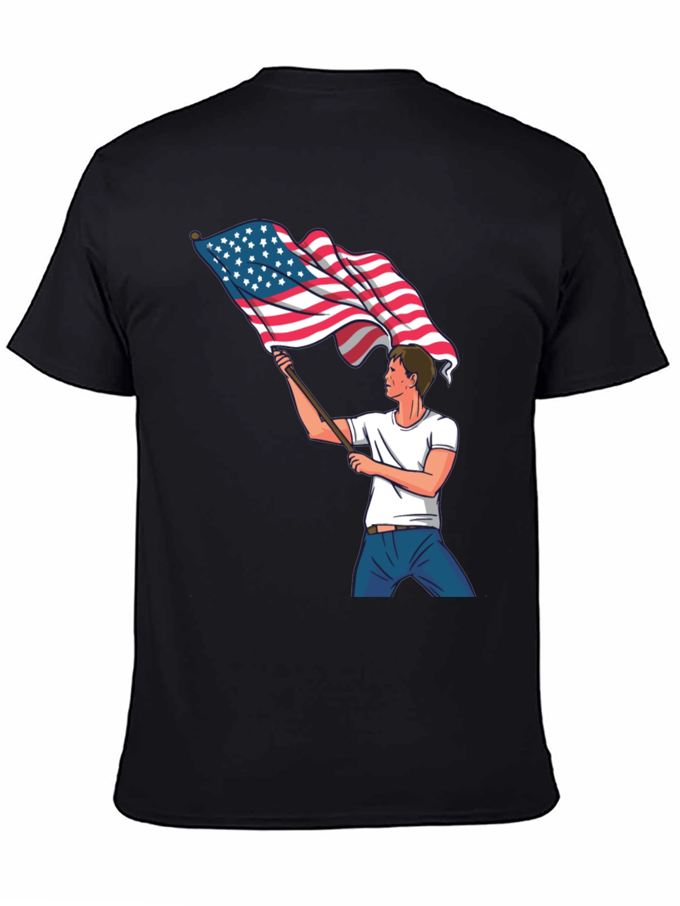 American Flag Waving T-Shirt