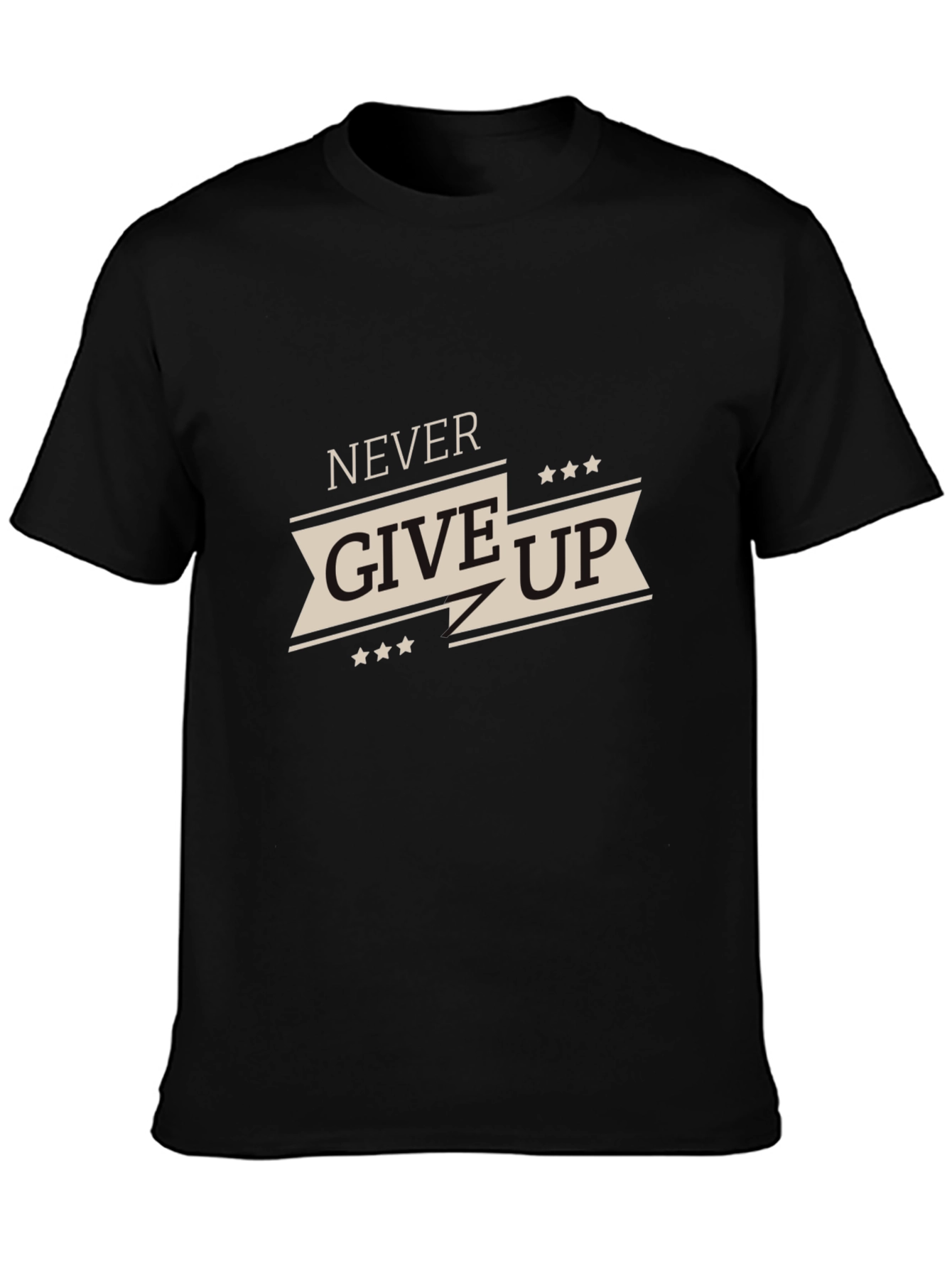 Never Give Up Graphic Tee - Motivational T-Shirt