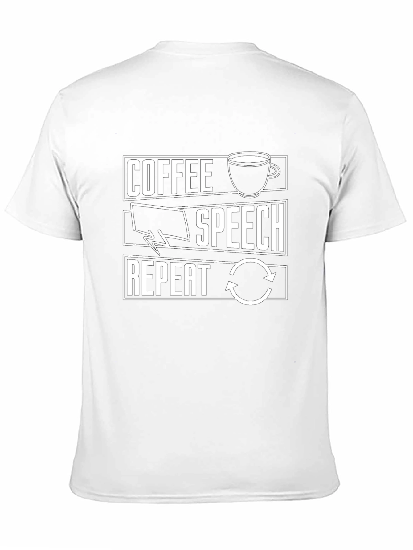 Coffee Speech Repeat Graphic T-Shirt
