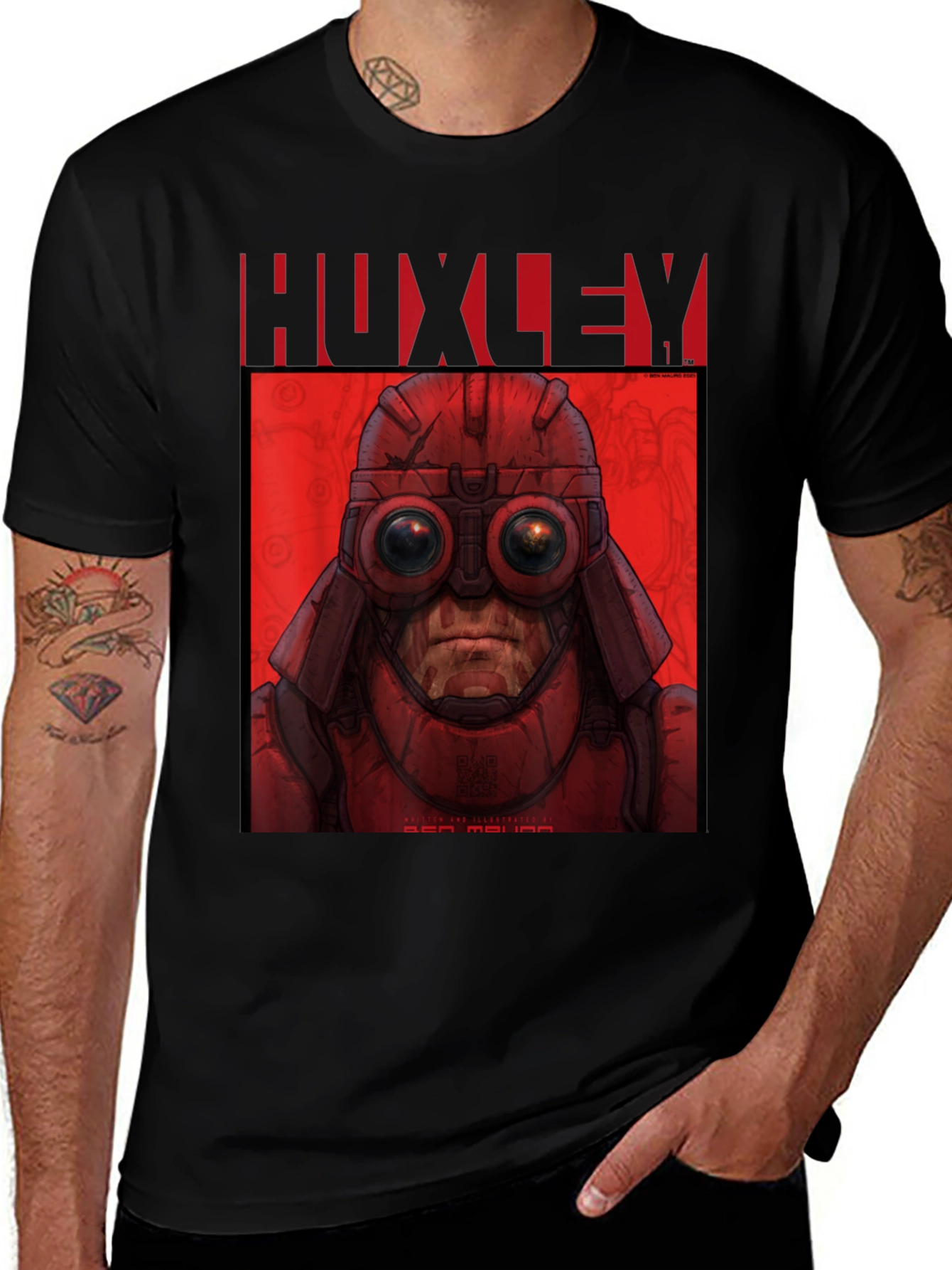 HUXLEY Red MAU MAU Graphic T-Shirt