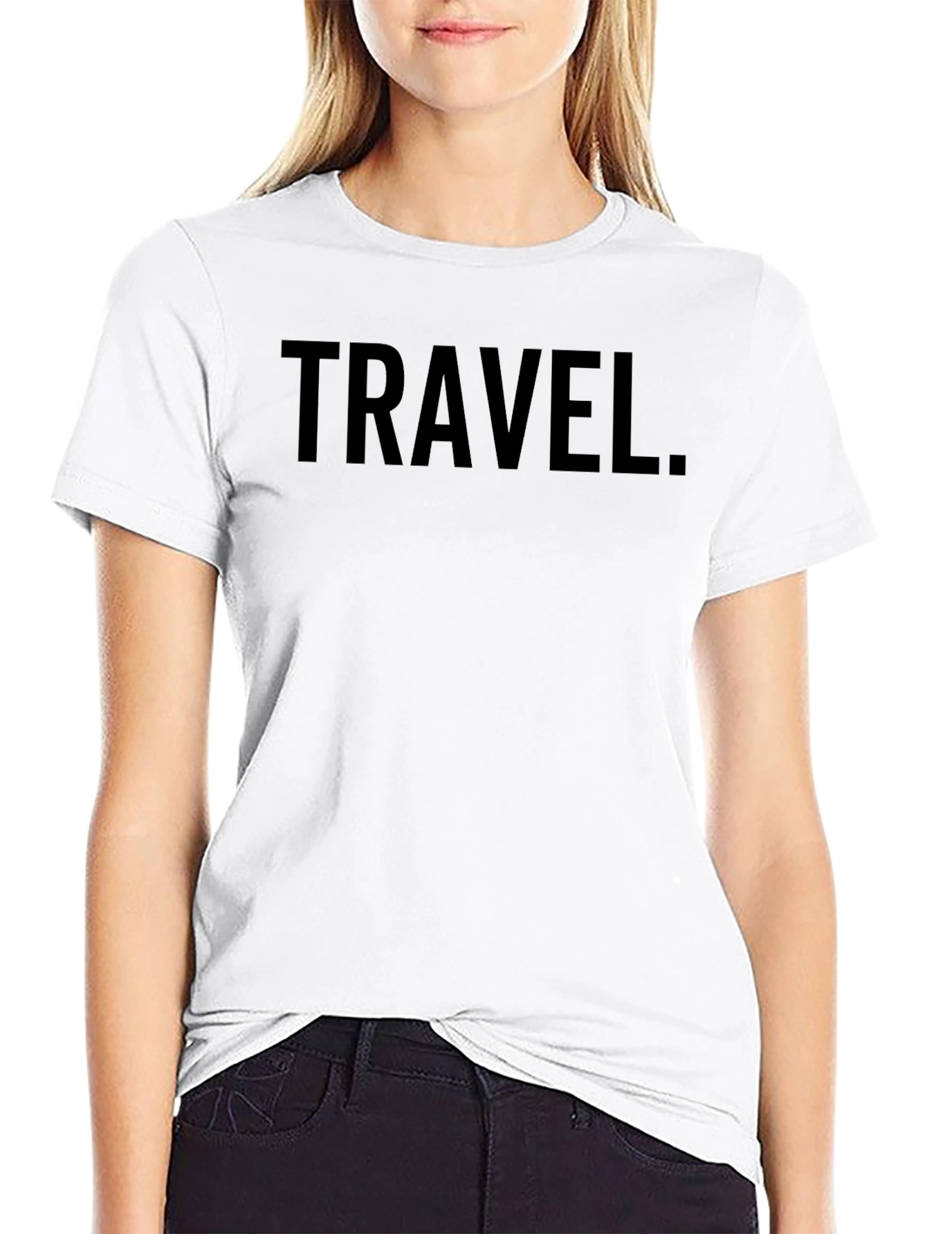 TRAVEL Black Graphic Tee