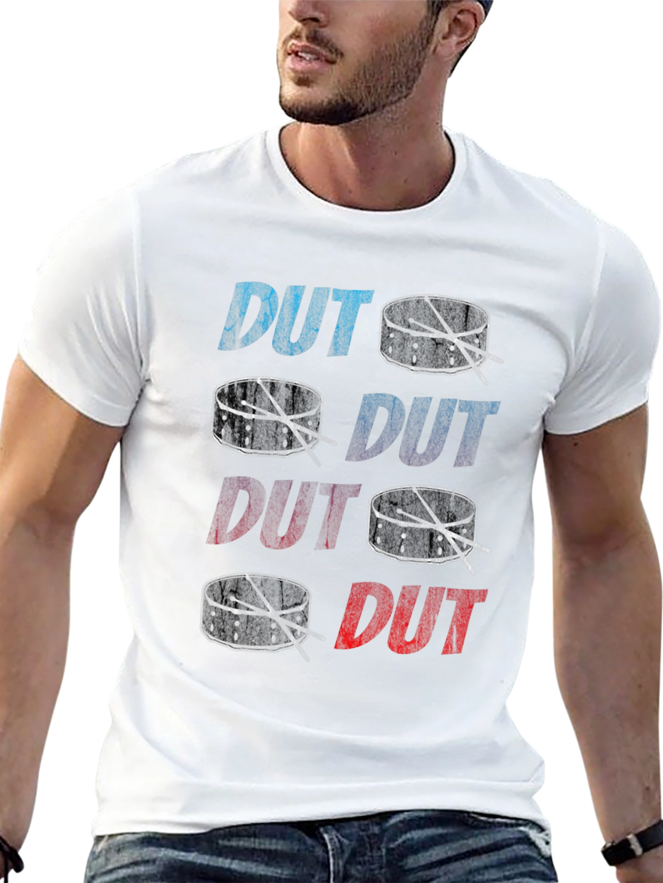 Drums T-Shirt DUT Graphic Print