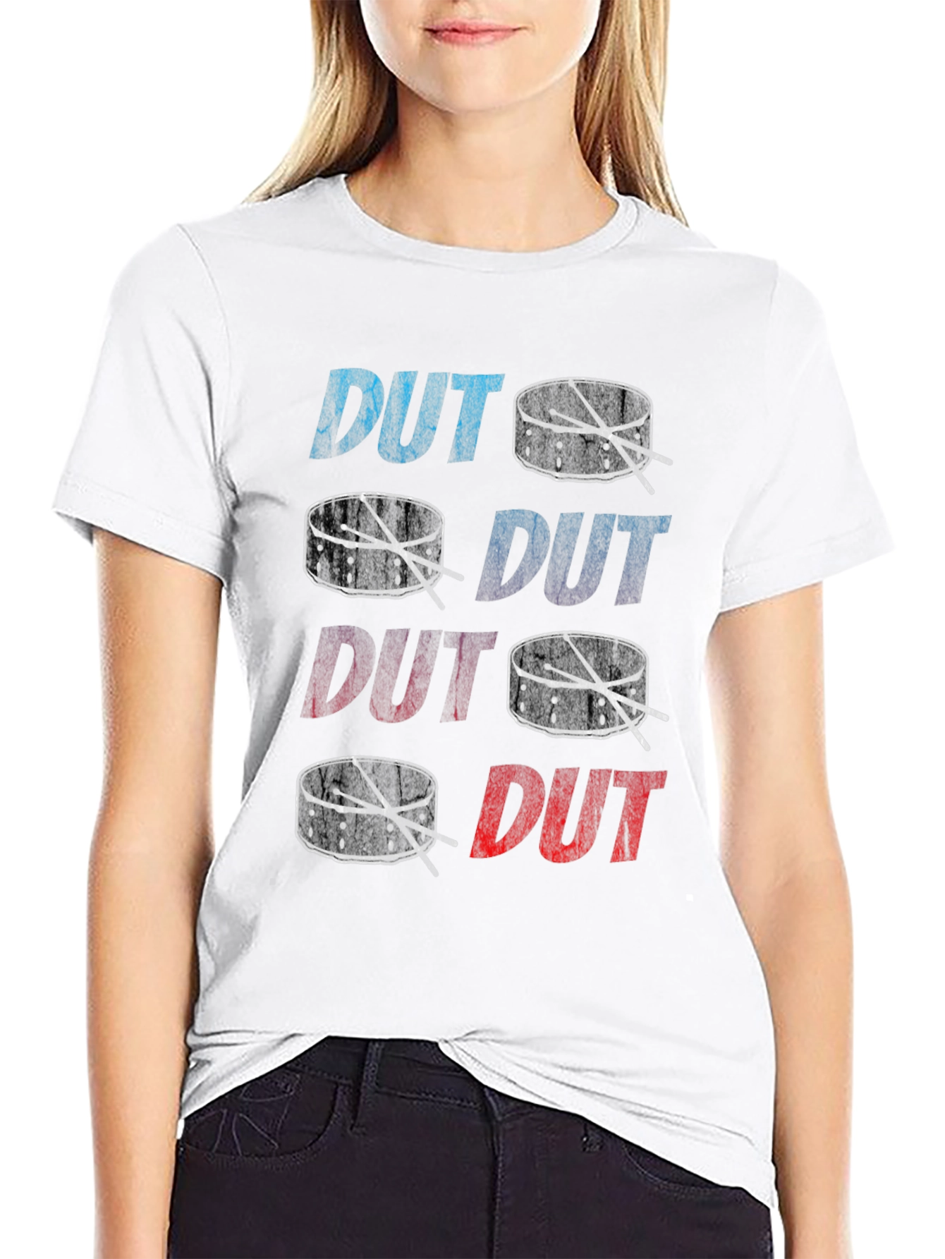 Drums T-Shirt DUT Graphic Print