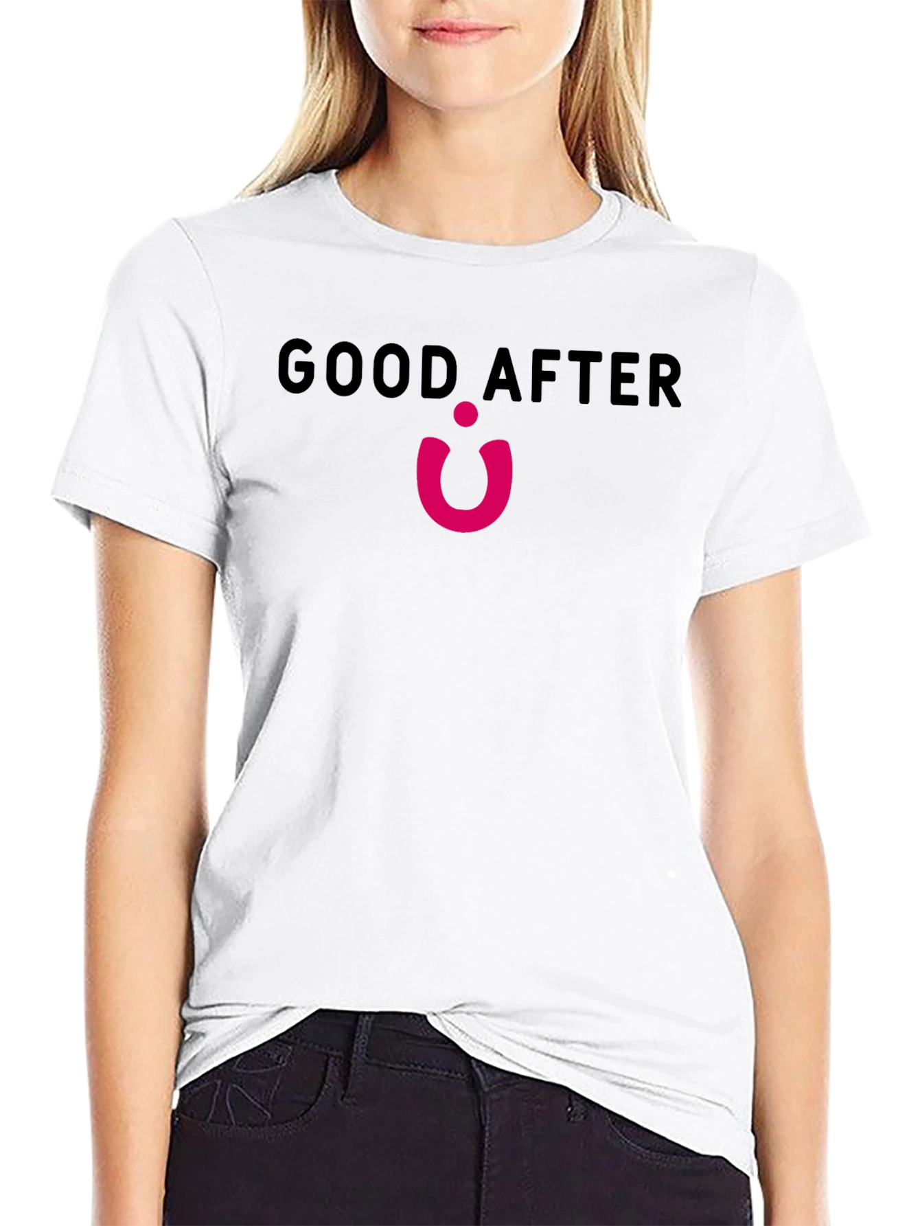 Good After Pink Logo Black T-Shirt