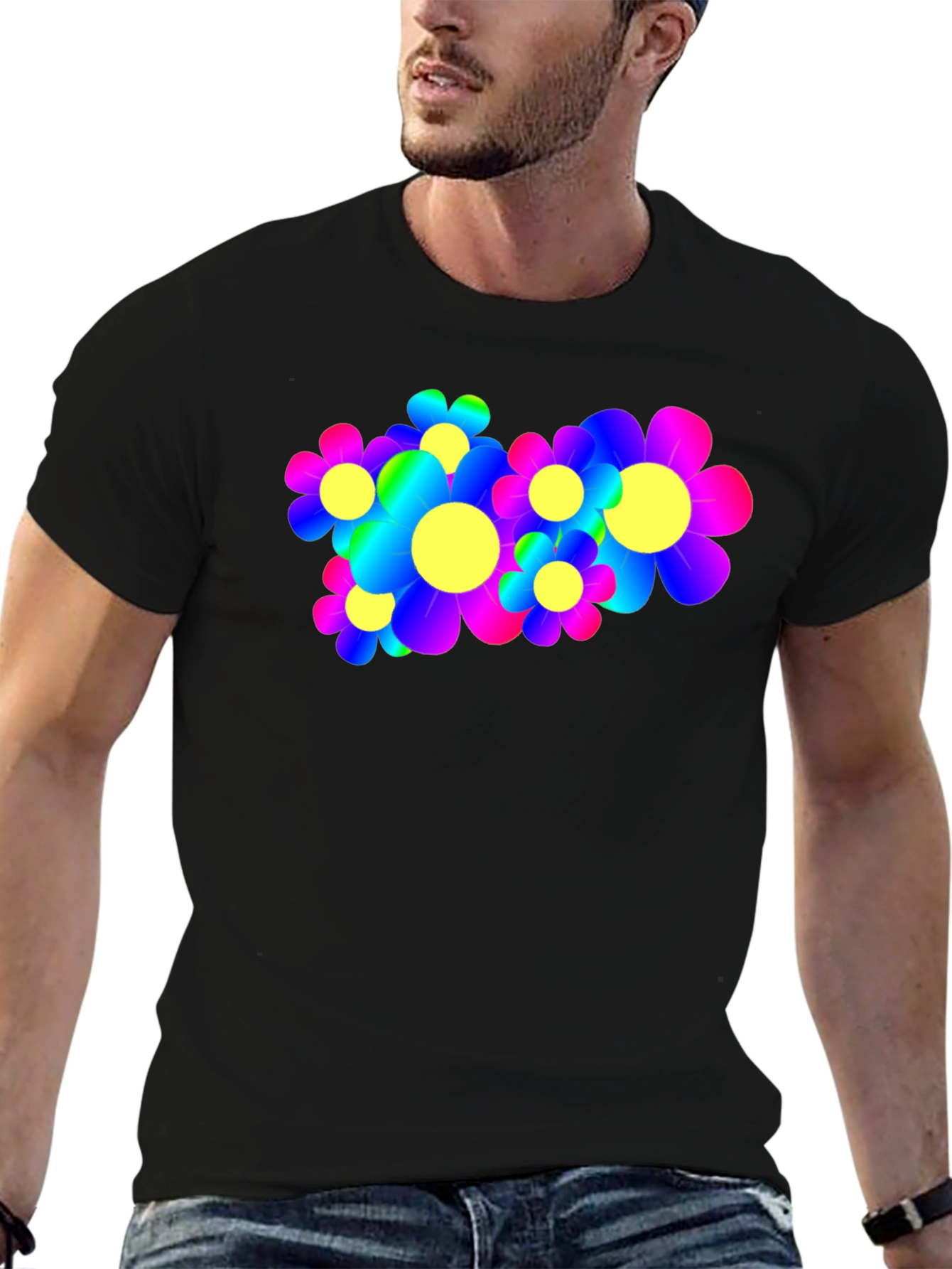 Psychedelic Flower Power Graphic Tee