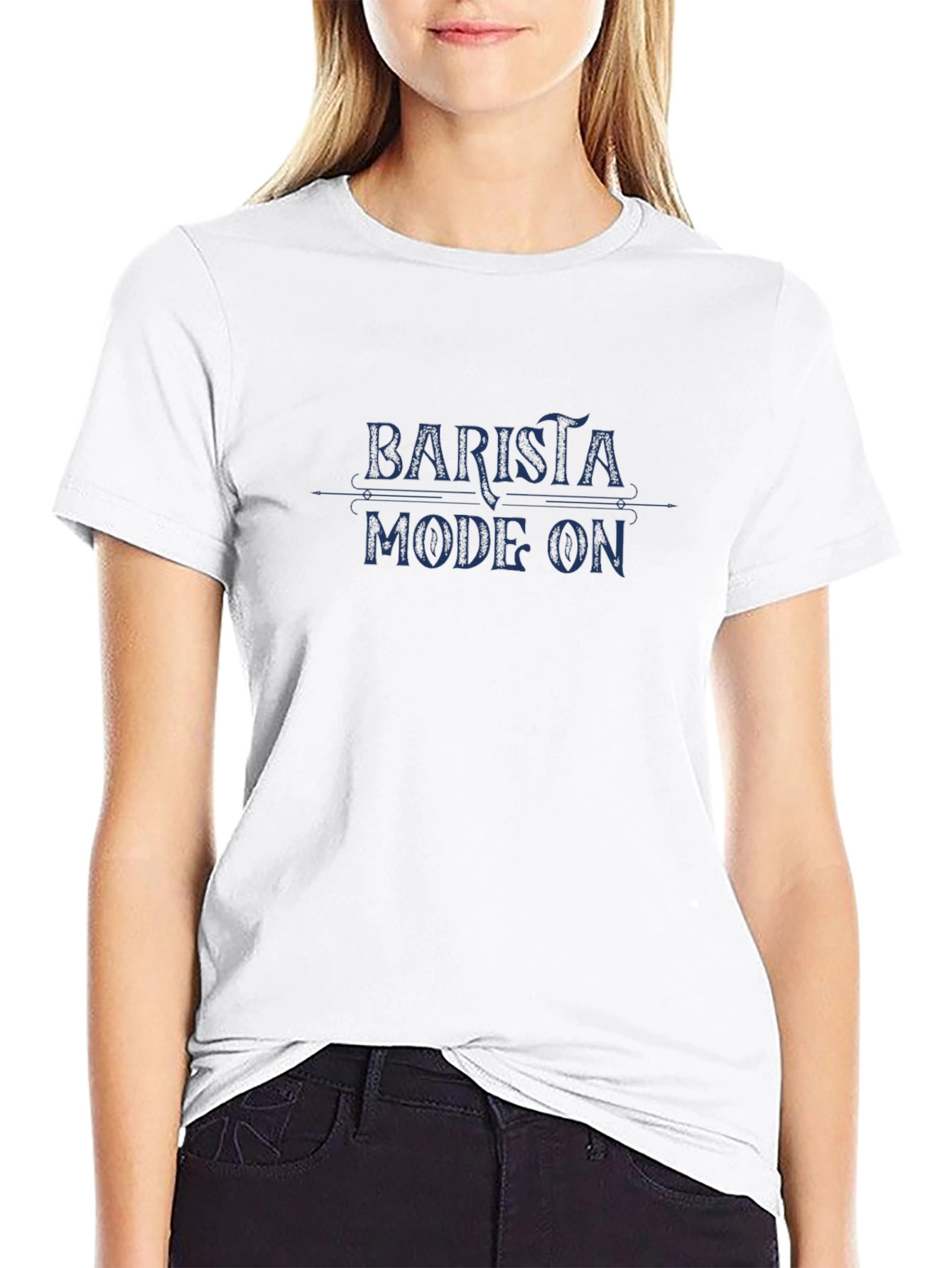 Barista Mode On Graphic T-Shirt - Black