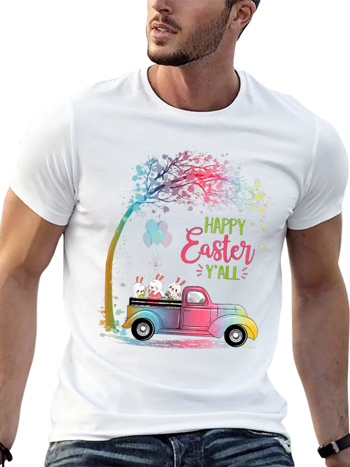 Happy Easter Yall Truck T-Shirt