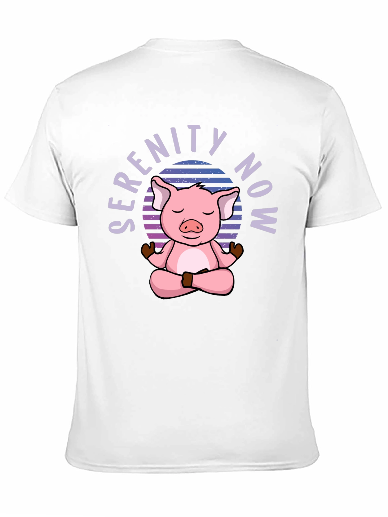 Serenity Now Pig Mens Black T-Shirt