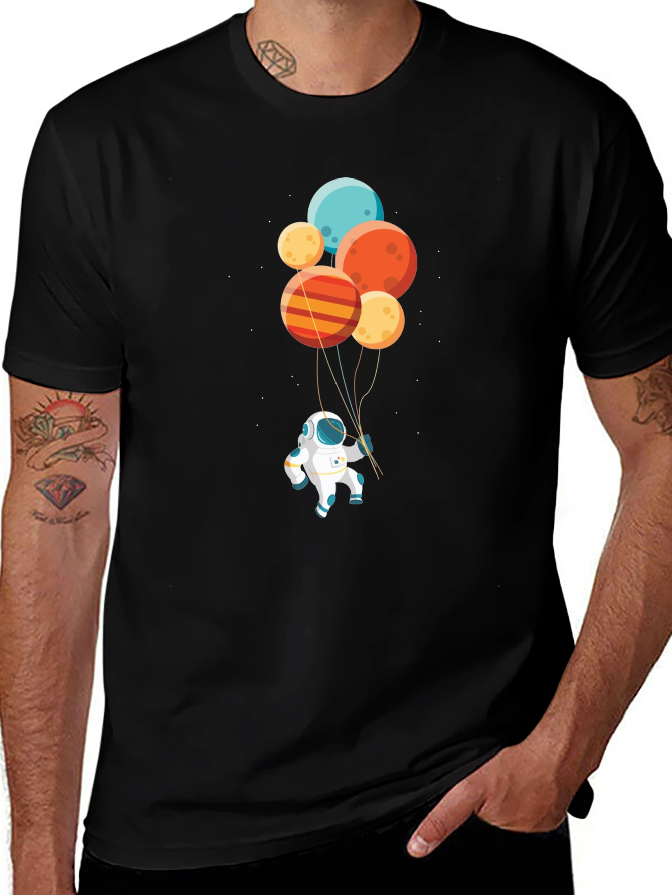 Astronaut Balloons Graphic Tee - Unisex