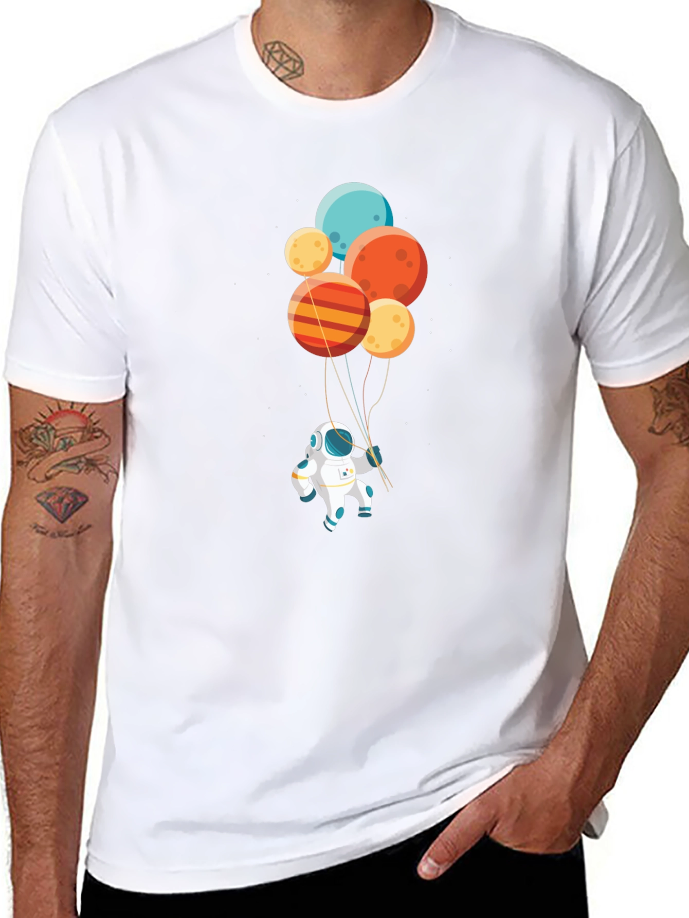 Astronaut Balloons Graphic Tee - Unisex